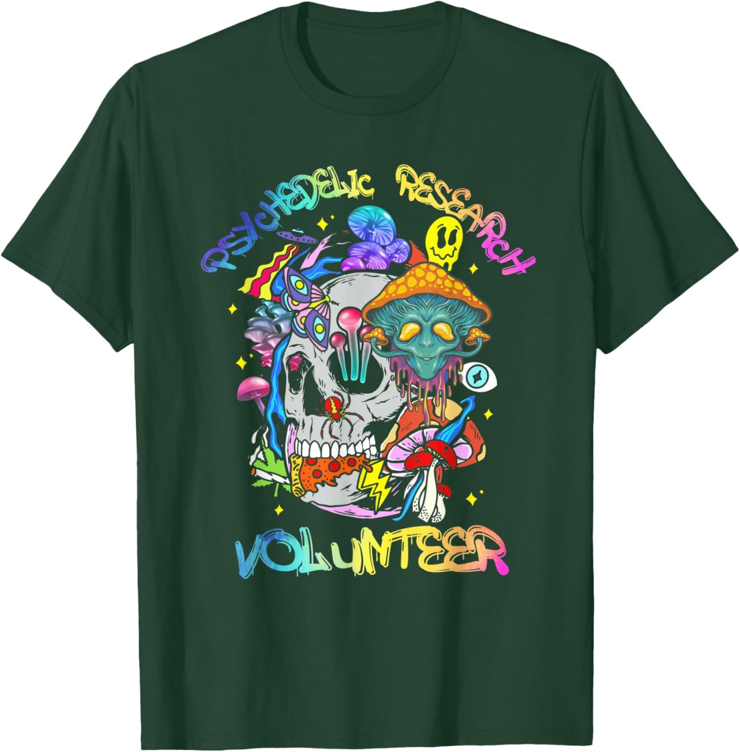 Psychedelic Mushroom Research Volunteer T-Shirt - T-Shirt | Forest