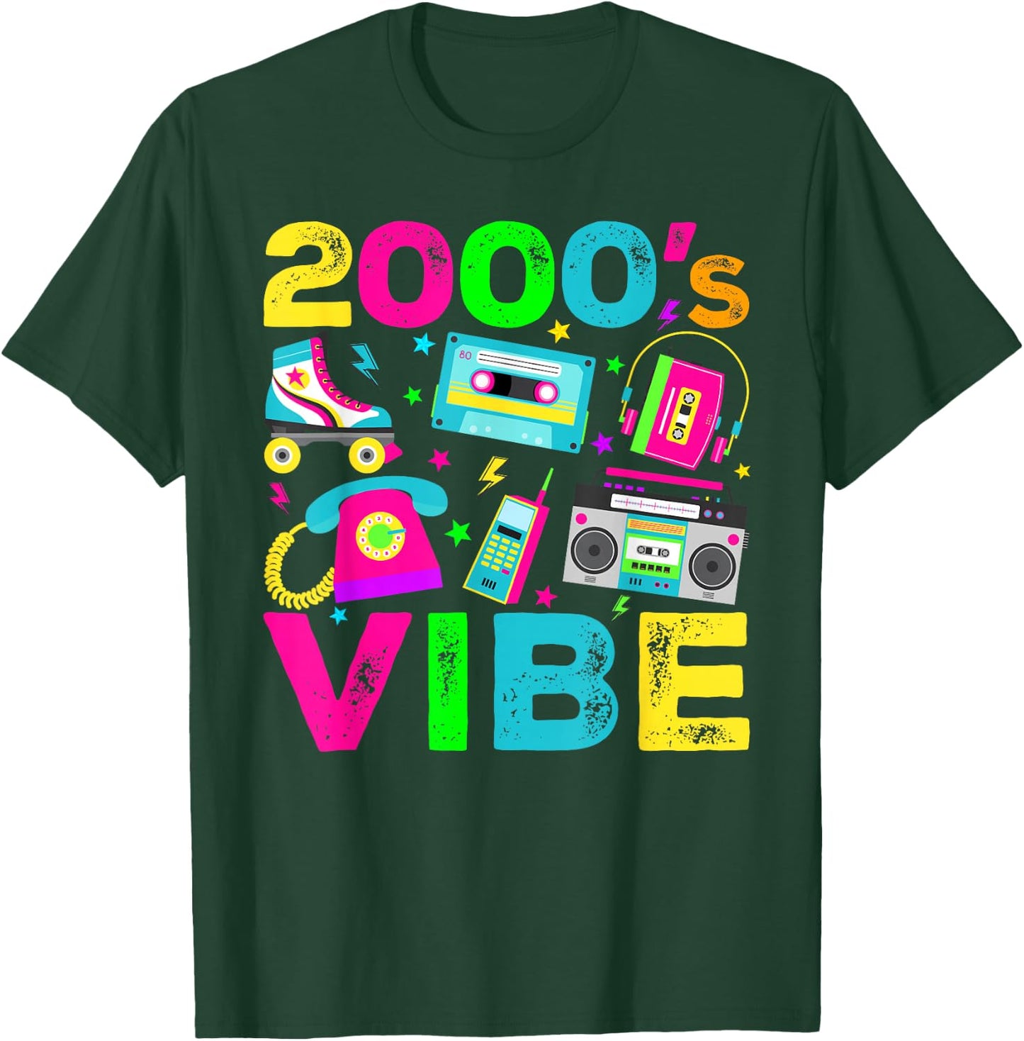 2000s Vibe 2000's Vintage Style 2000s Retro Party T-Shirt - T-Shirt | Forest