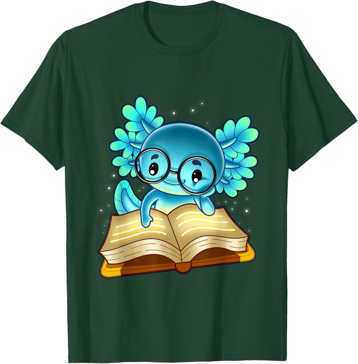 Axolotl Read Book Ambystoma Mexicanum Mexican Walking Fish T-Shirt - T-Shirt | Forest