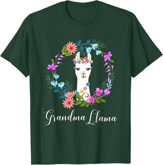 Cute Grandma Llama for Alpaca fans T-Shirt - T-Shirt | Forest