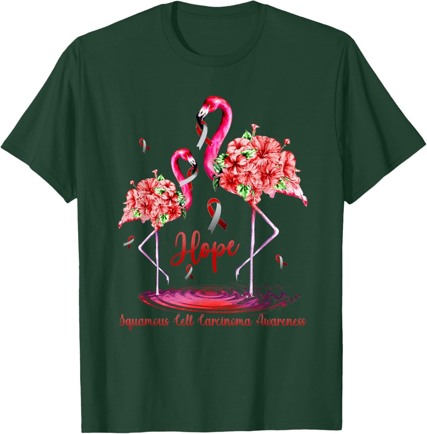 Flamingo Squamous Cell Carcinoma Awareness T-Shirt - T-Shirt | Forest
