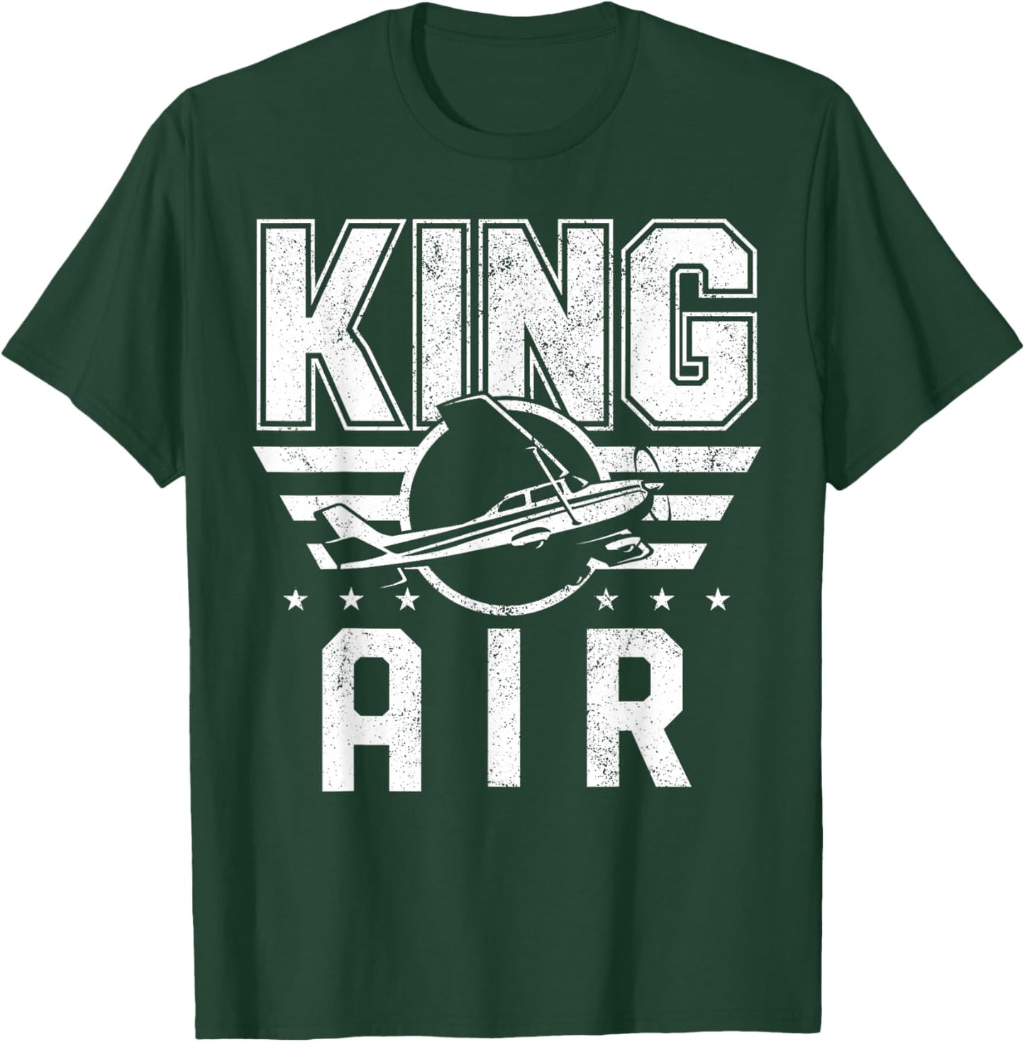 Airplane Pilot Vintage King Air T-Shirt - T-Shirt | Forest