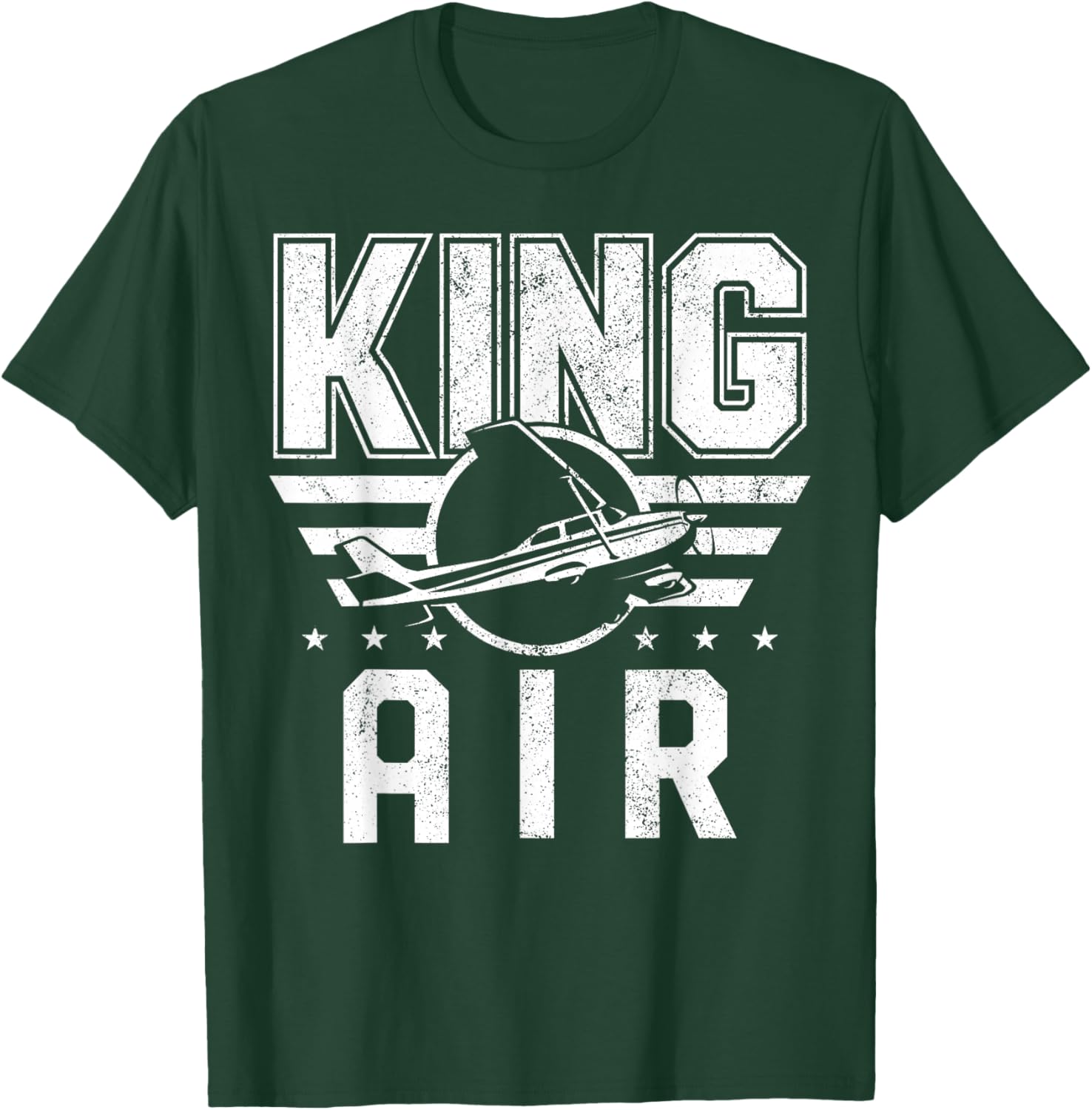 Airplane Pilot Vintage King Air T-Shirt - T-Shirt | Forest