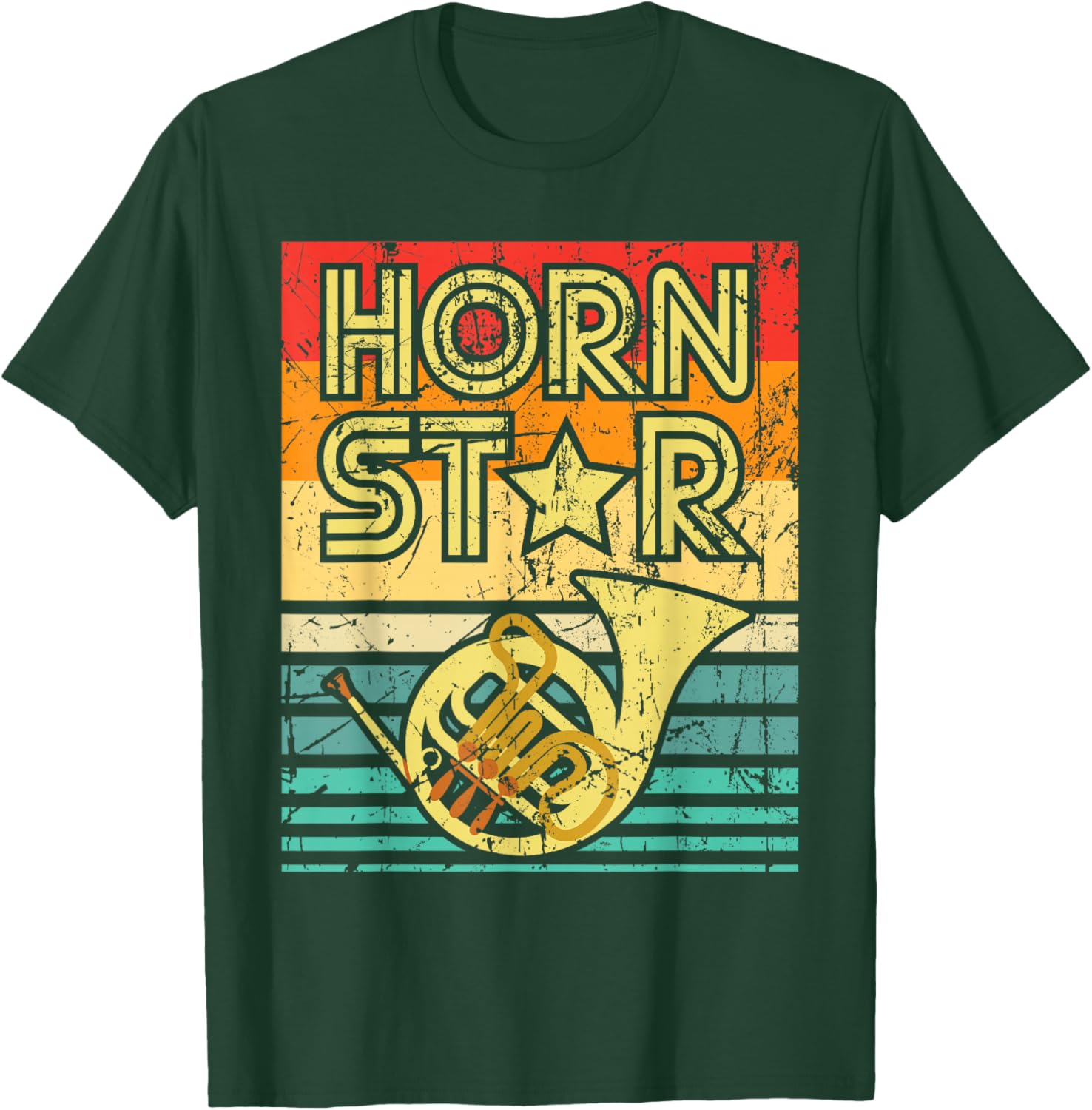 Horn Star - French Horn Player French Hornist T-Shirt - T-Shirt | Forest