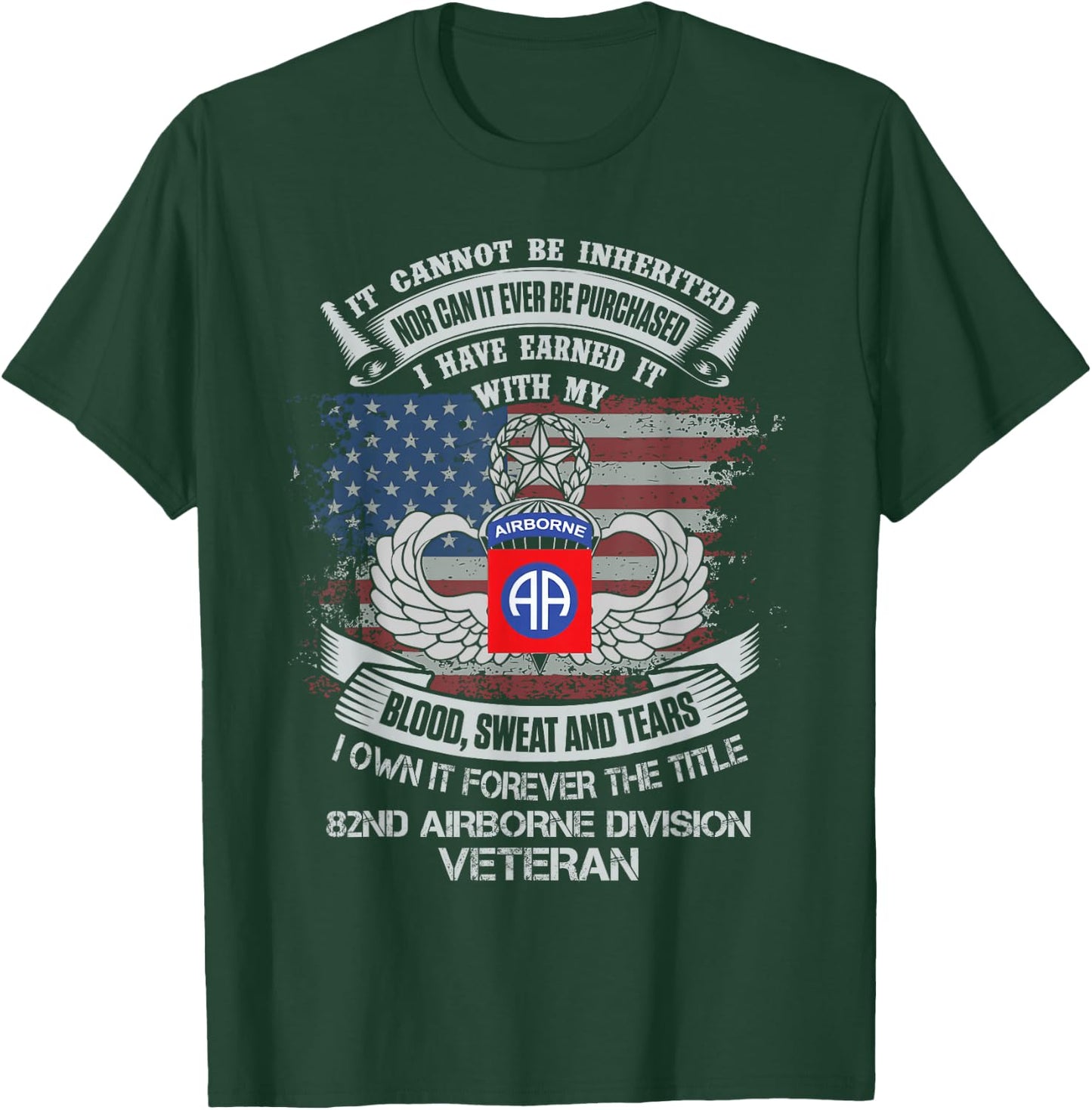 Own Forever The Title 82nd Airborne Division Flag American T-Shirt - T-Shirt | Forest