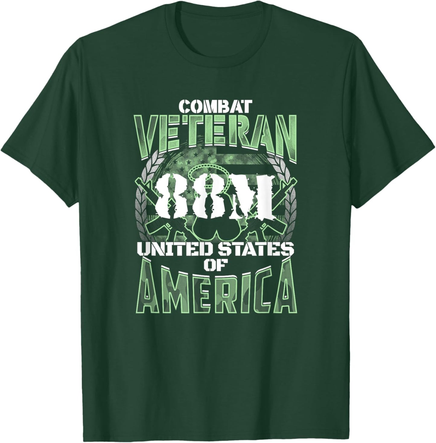 88M MOS United States Combat Veteran T-Shirt - T-Shirt | Forest