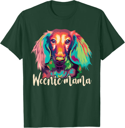 Dachshund-Shirt Women Weenie Mama Weiner Dog Mom T-Shirt - T-Shirt | Forest