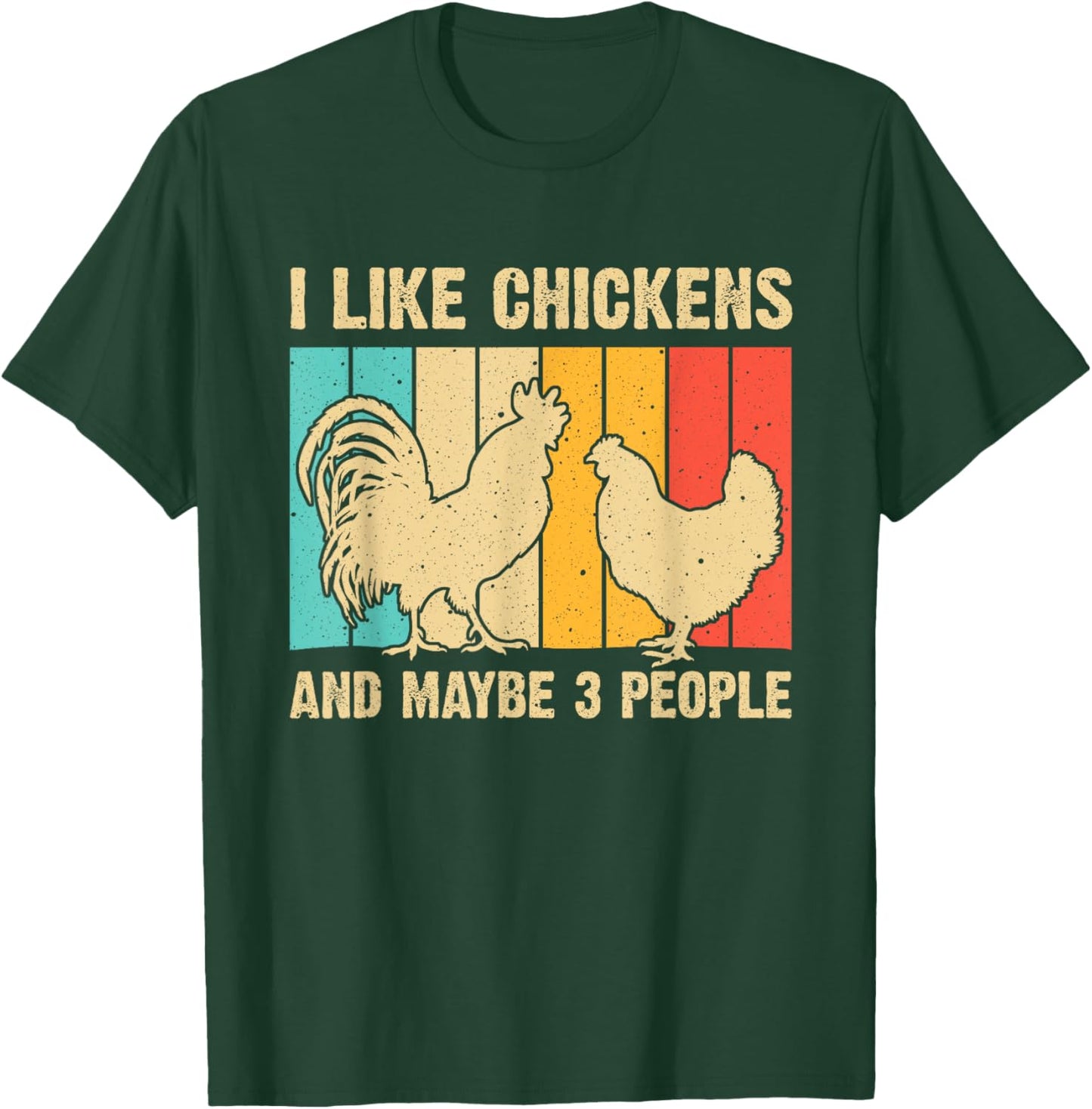 Funny Chicken Design Chicken Lover Men Women Farmers Life T-Shirt - T-Shirt | Forest