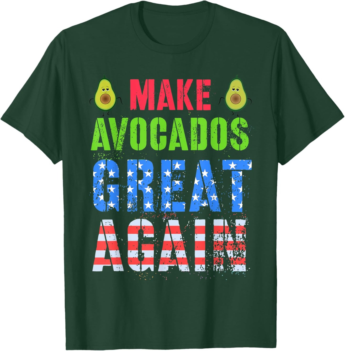 Cinco de Mayo MAKE AVOCADO GREAT AGAIN Squad American Family T-Shirt - T-Shirt | Forest