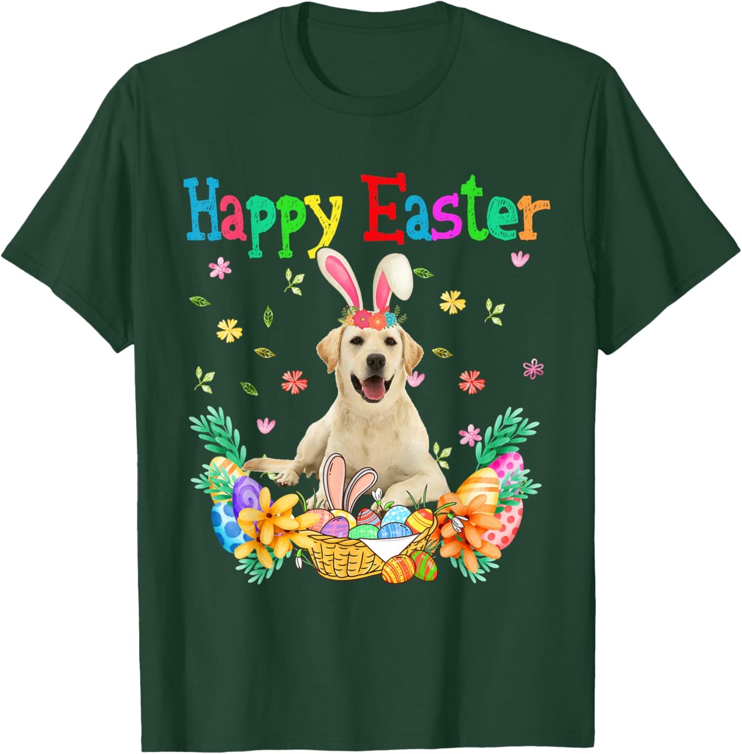 Happy Easter Labrador Retriever Bunny Labrador Retriever Egg T-Shirt - T-Shirt | Forest