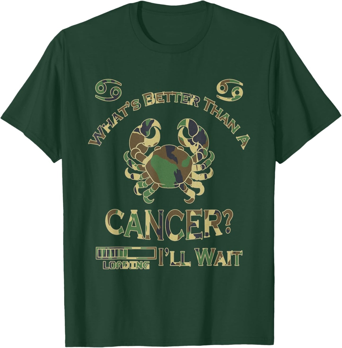 Cancer June King Man Born In July Zodiac Camouflage Birthday T-Shirt - T-Shirt | Forest
