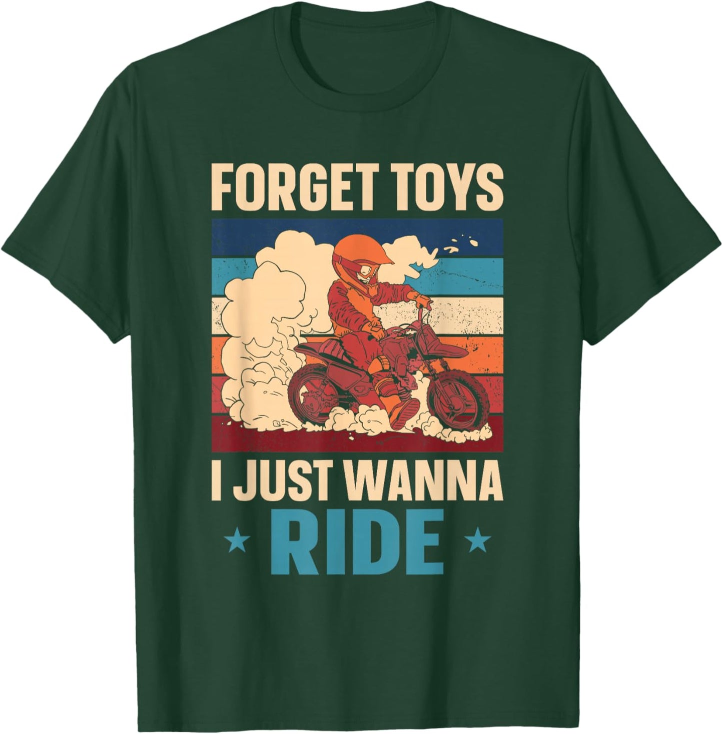 Dirt Bike Motorcross MX Rider Vintage Kids Toddler T-Shirt - T-Shirt | Forest