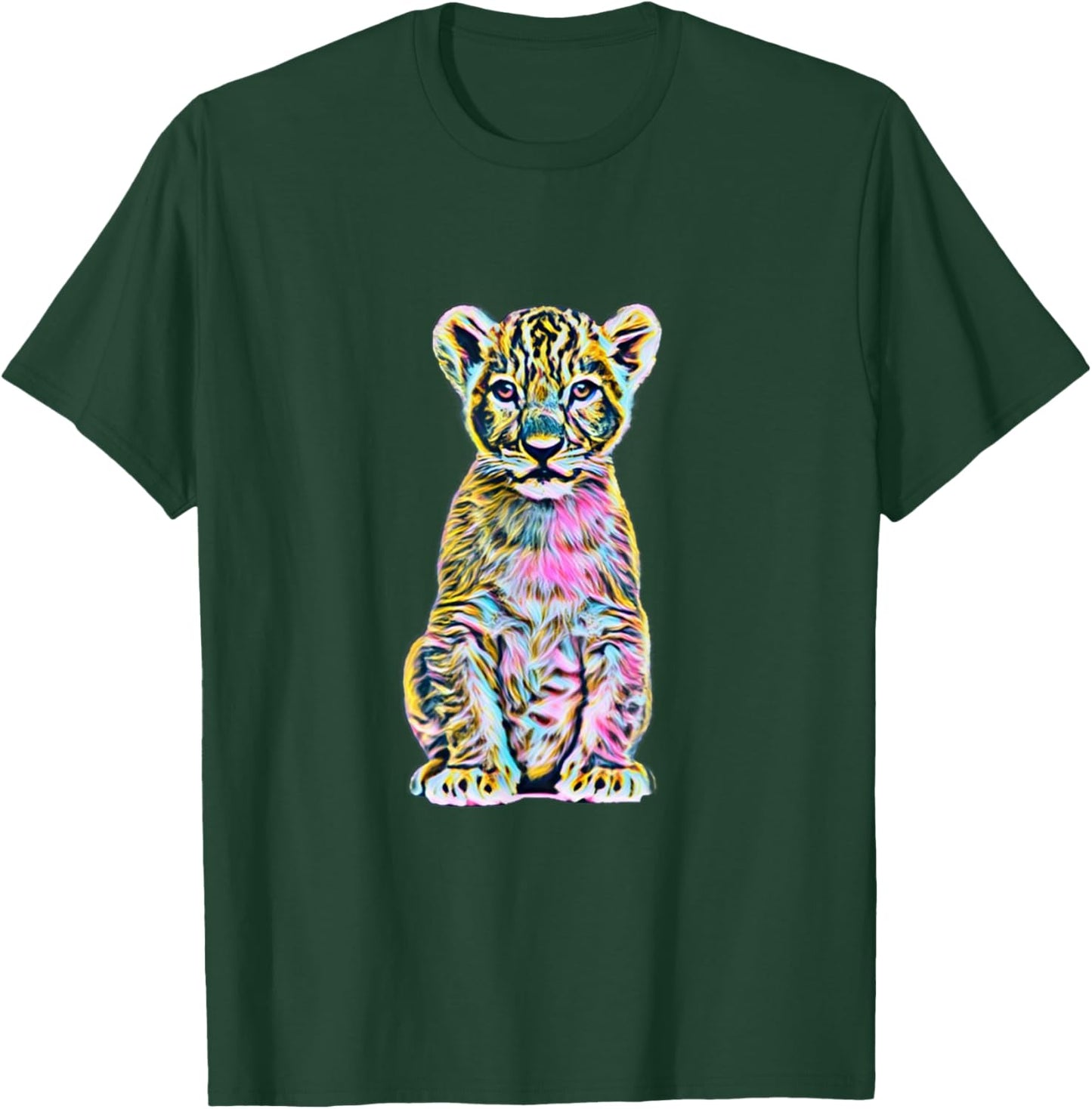 Lion Cub Motif Predator Big Cats Africa Animal Lion Lovers T-Shirt - T-Shirt | Forest