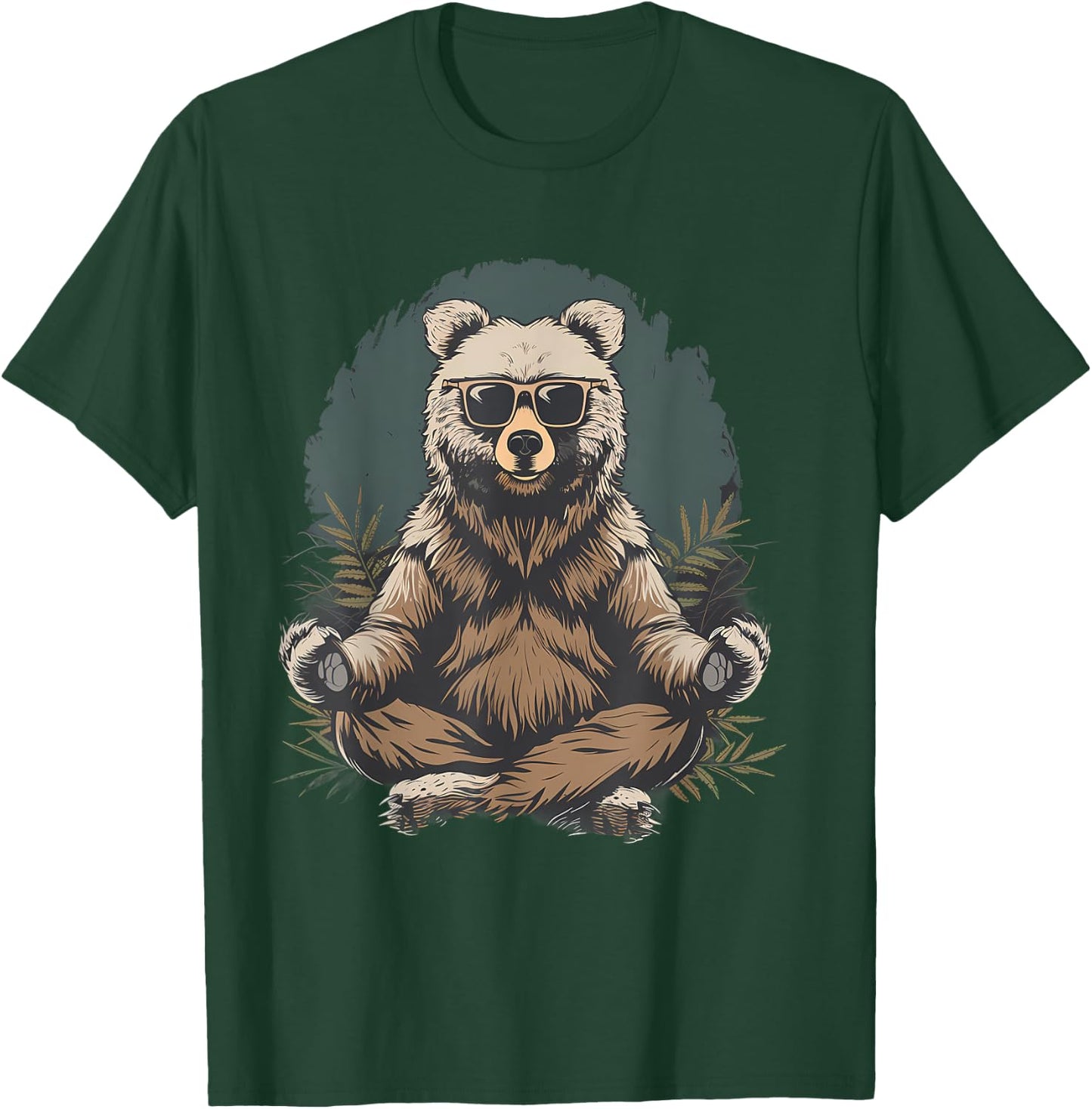 Meditation Bear Buddha Spirituality Hindu Yoga Buddhist T-Shirt - T-Shirt | Forest