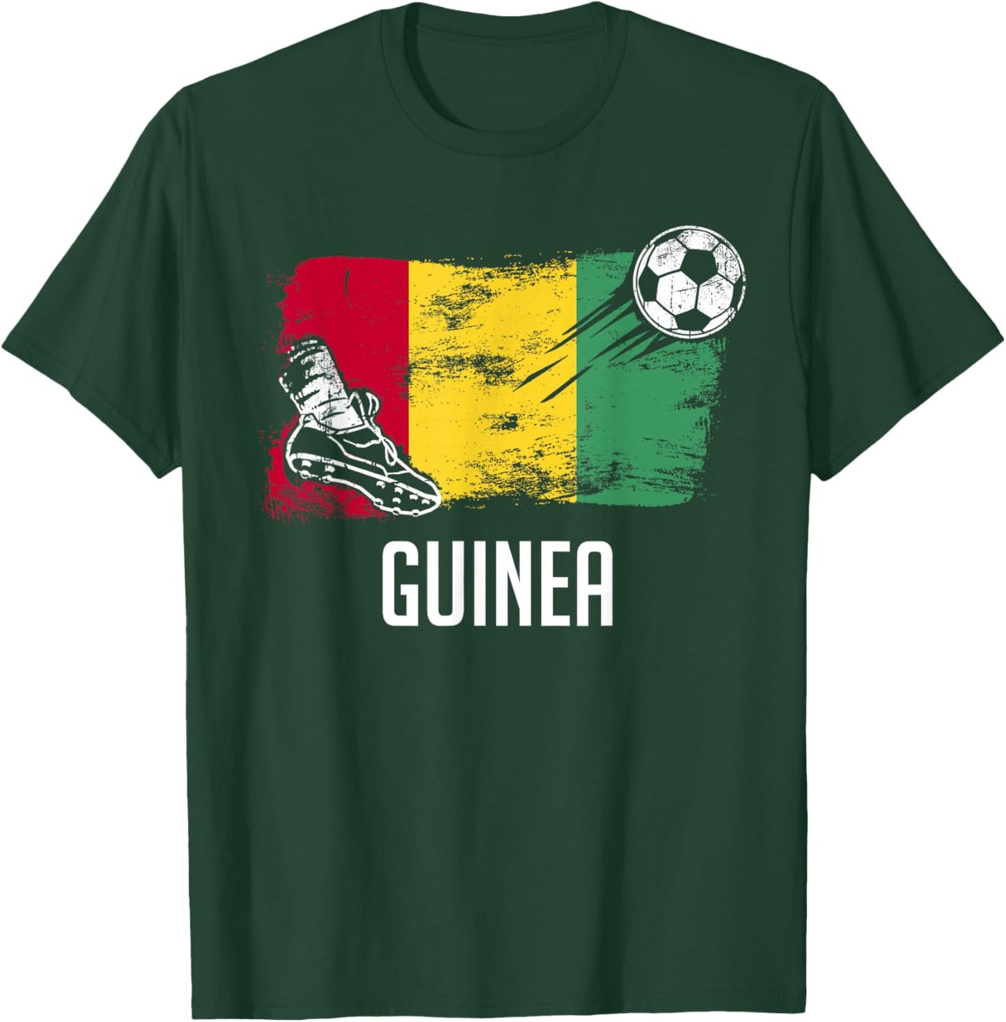 Guinea Flag Jersey Guinean Soccer Team Guinean T-Shirt - T-Shirt | Forest