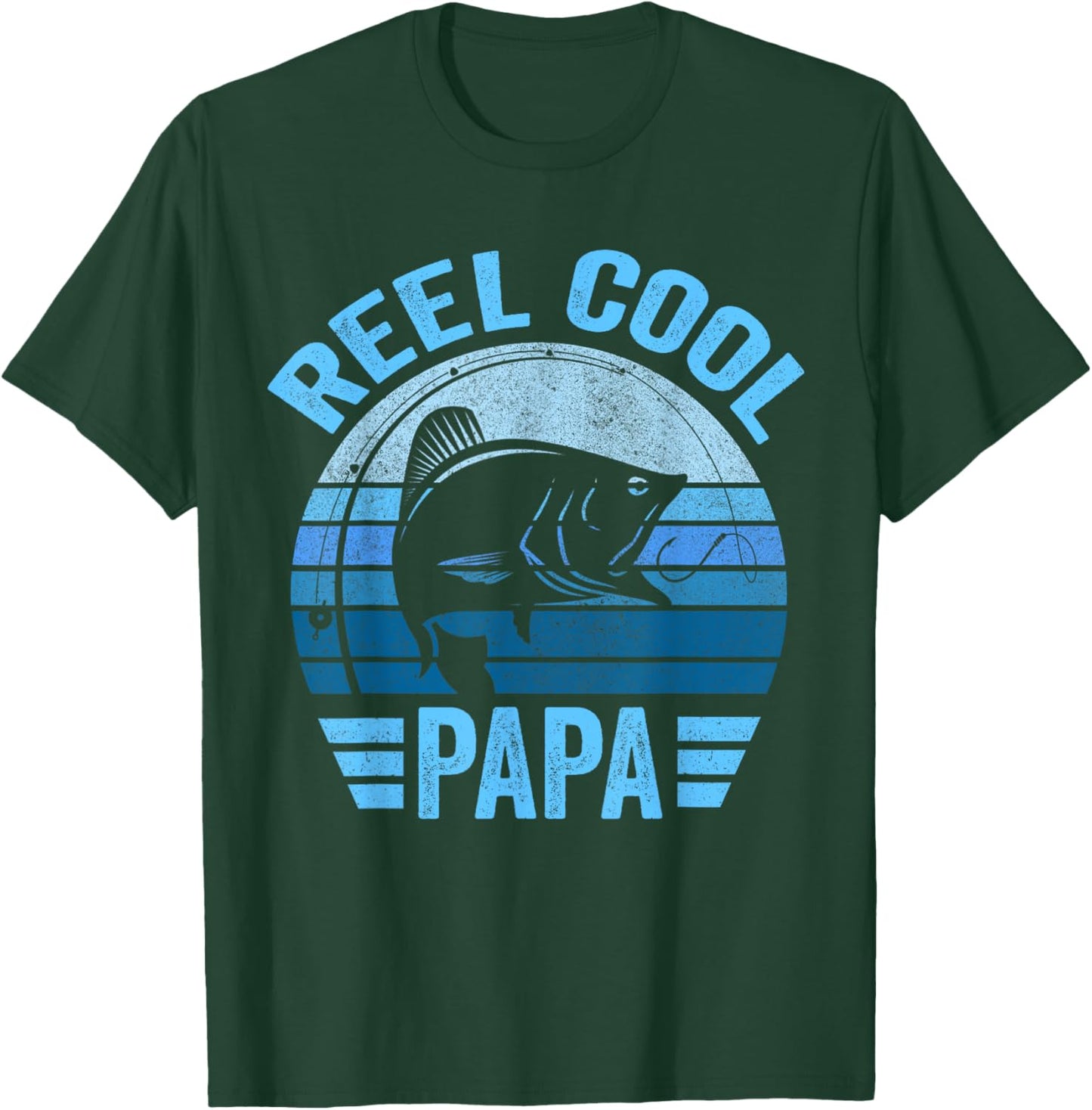 Reel Cool Papa Shirt Papa Fishing Reel Cool Papa T-Shirt - T-Shirt | Forest