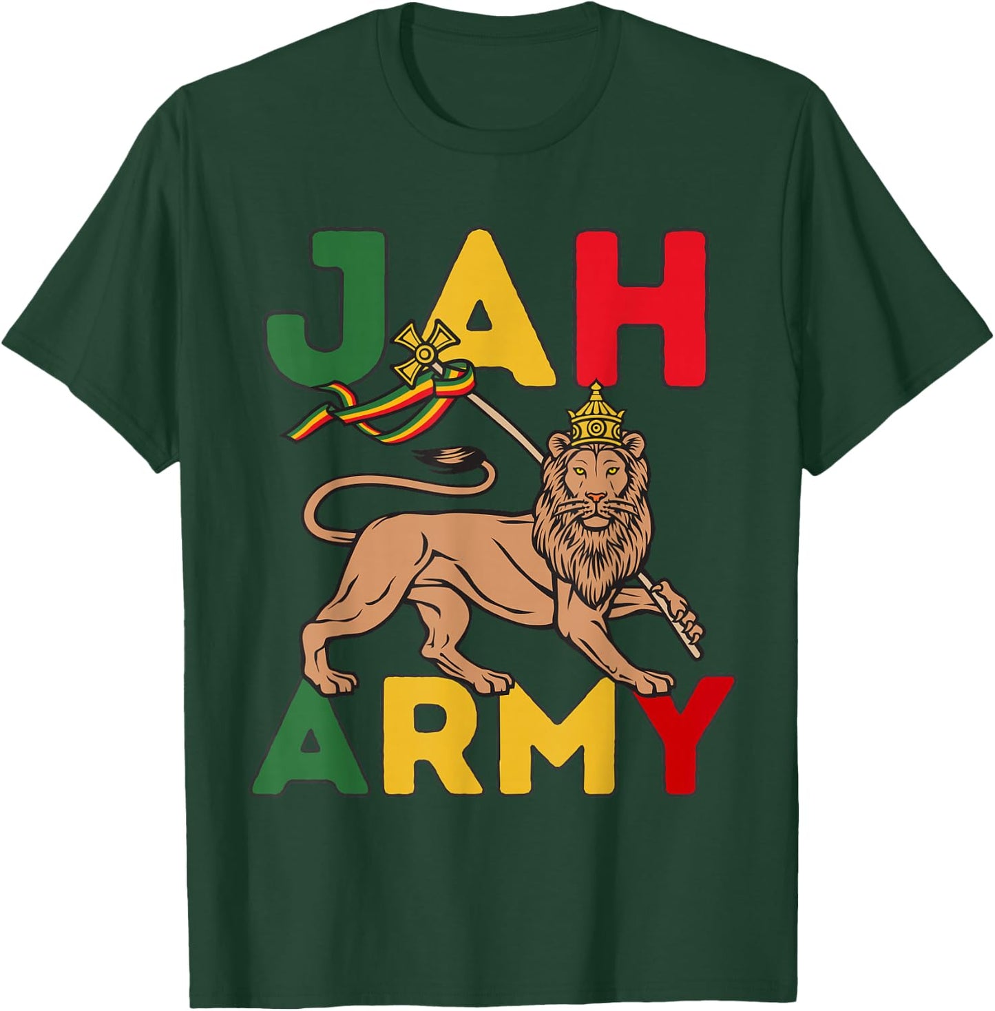 Part of the Jah Army T-Shirt - T-Shirt | Forest