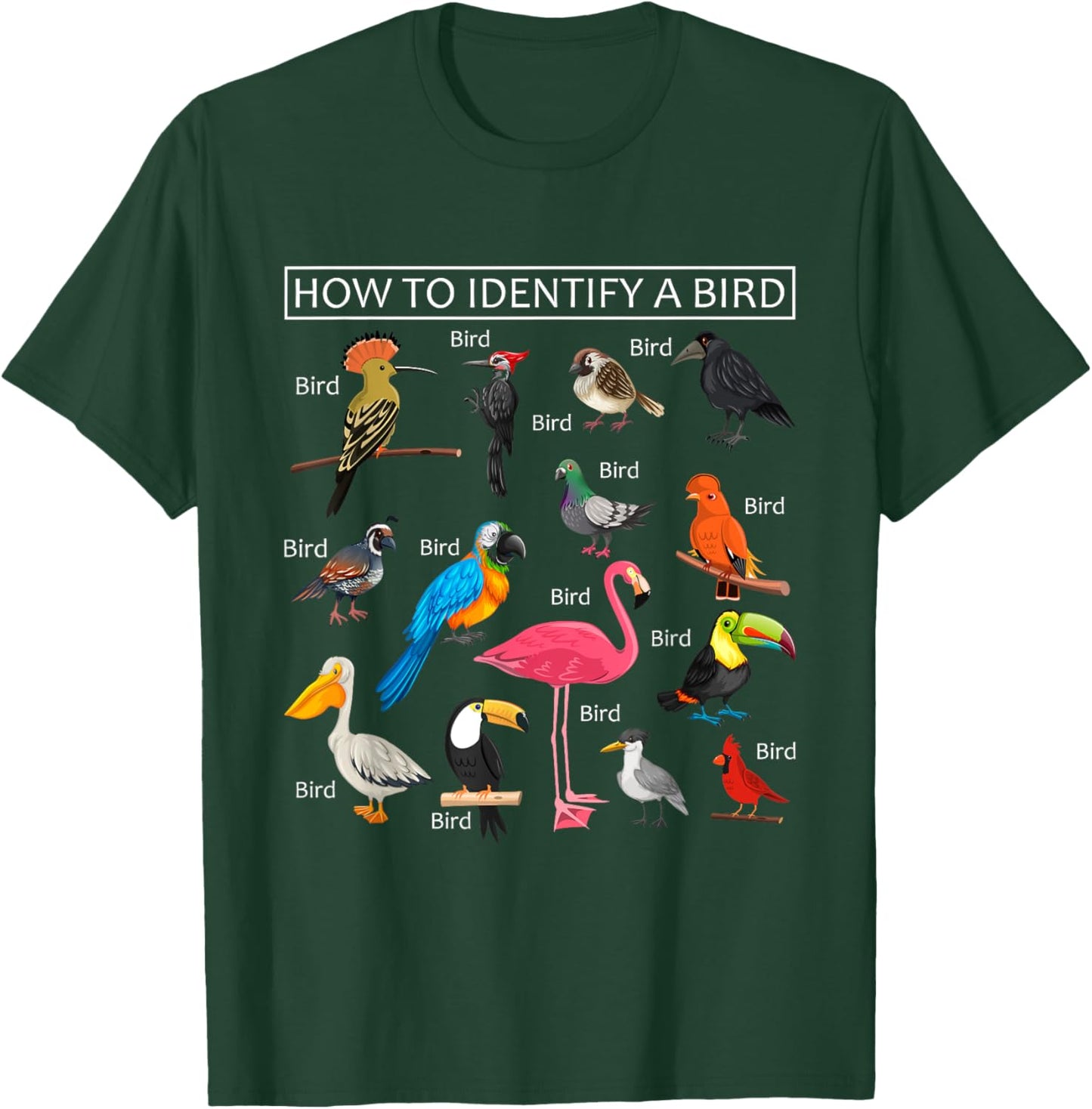 How To Identify A Bird Funny Birds Lover Nature Birdwatcher T-Shirt - T-Shirt | Forest