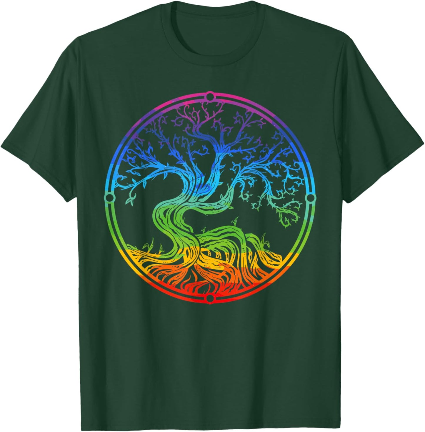 Tree Yggdrasil Viking Celtic Norse Life Symbol T-Shirt - T-Shirt | Forest