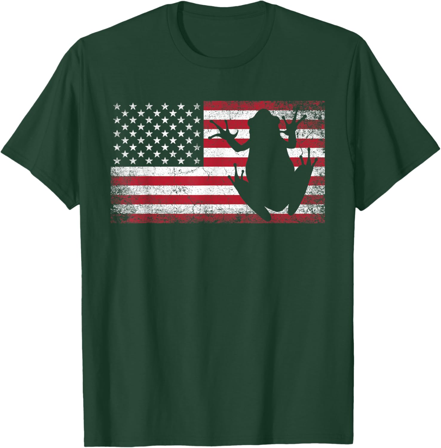 Frog Toad 4th of July Gift American Flag USA - America T-Shirt - T-Shirt | Forest
