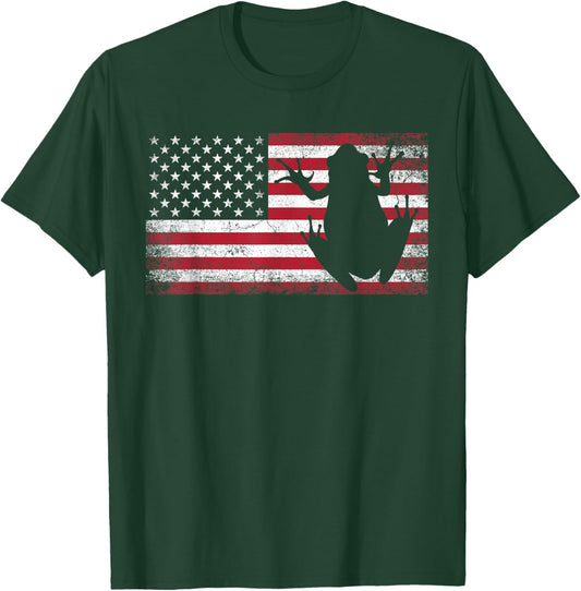 Frog Toad 4th of July Gift American Flag USA - America T-Shirt - T-Shirt | Forest