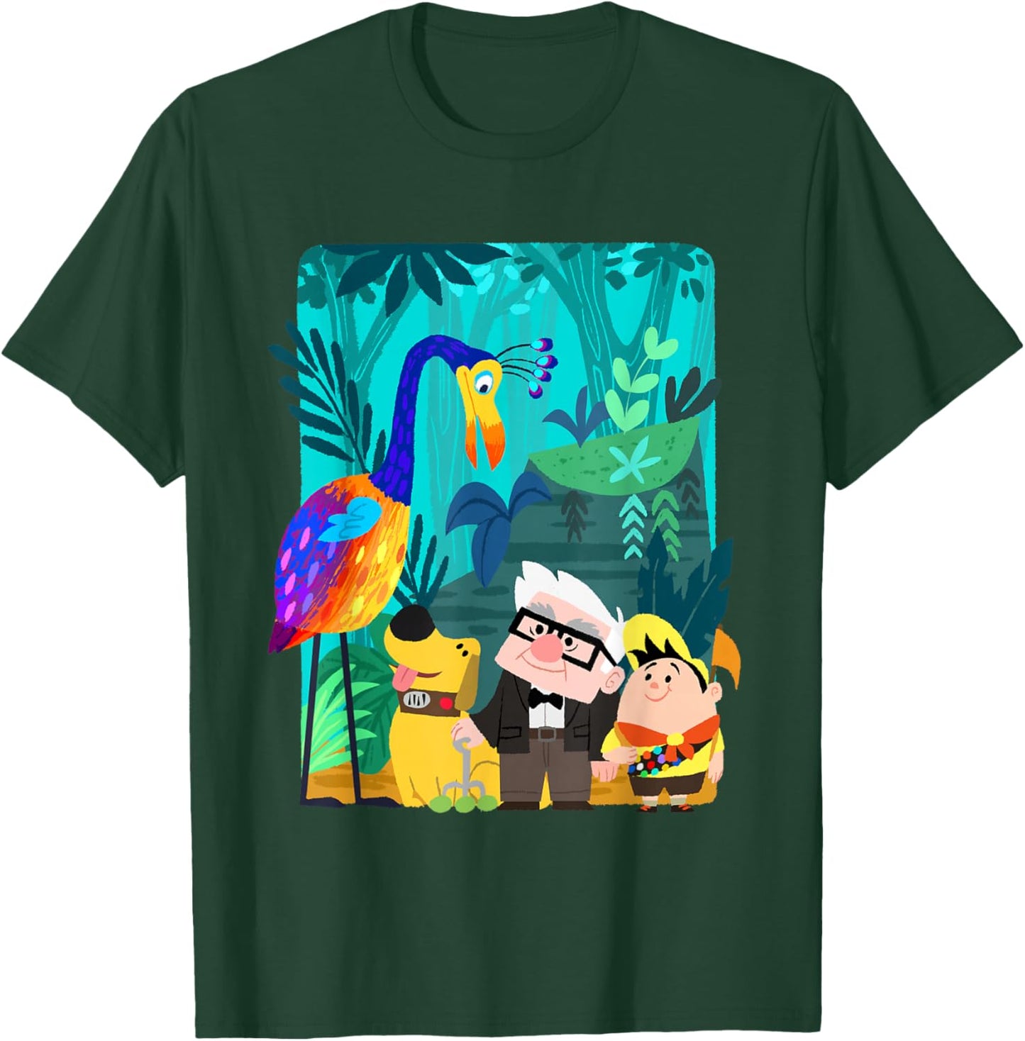 Disney and Pixar’s Up Carl Russell Dug Kevin Paradise Falls Small T-Shirt - T-Shirt | Forest