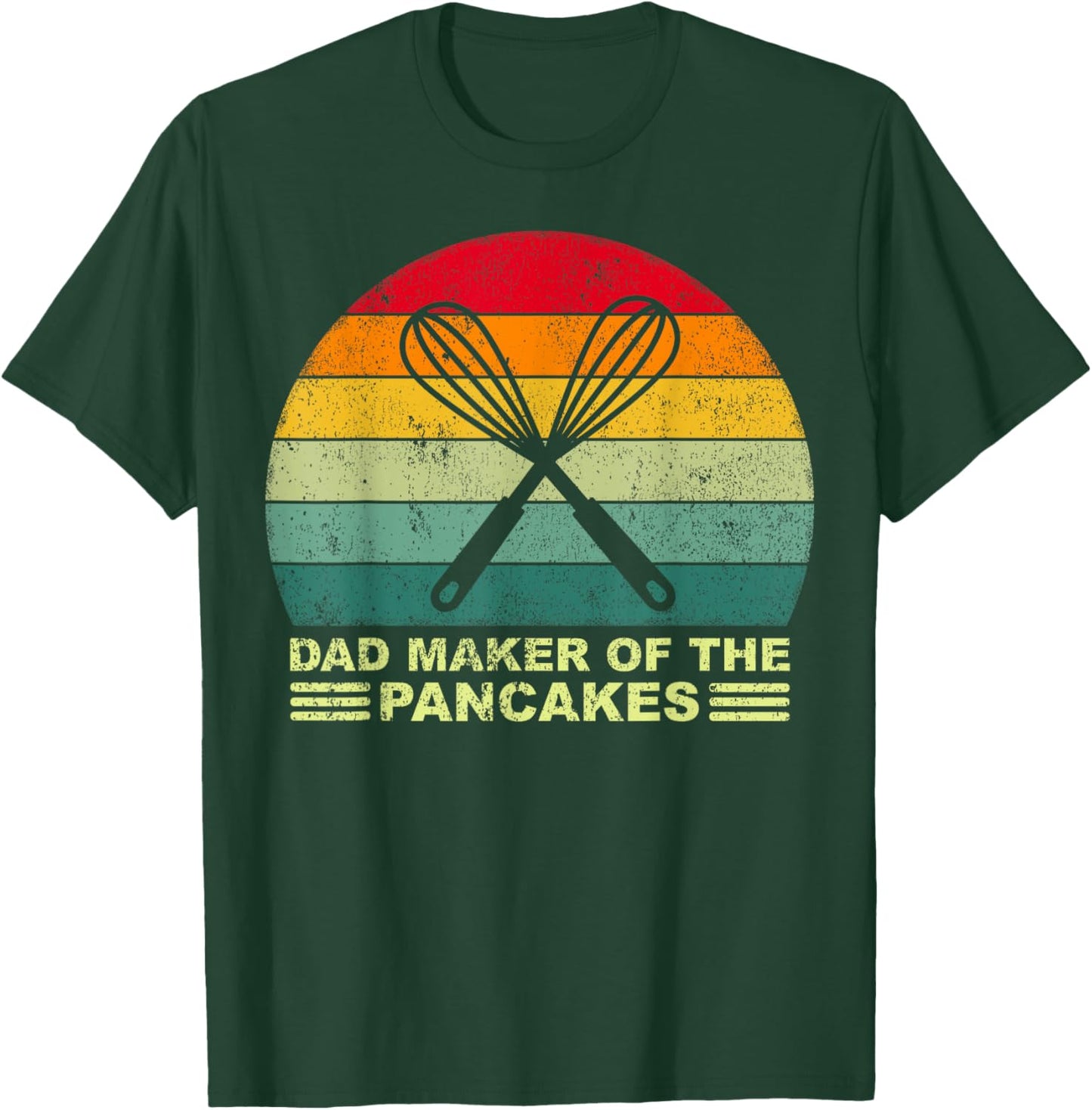 Dad Maker Of The Pancakes Vintage Pancake Maker Father's Day T-Shirt - T-Shirt | Forest
