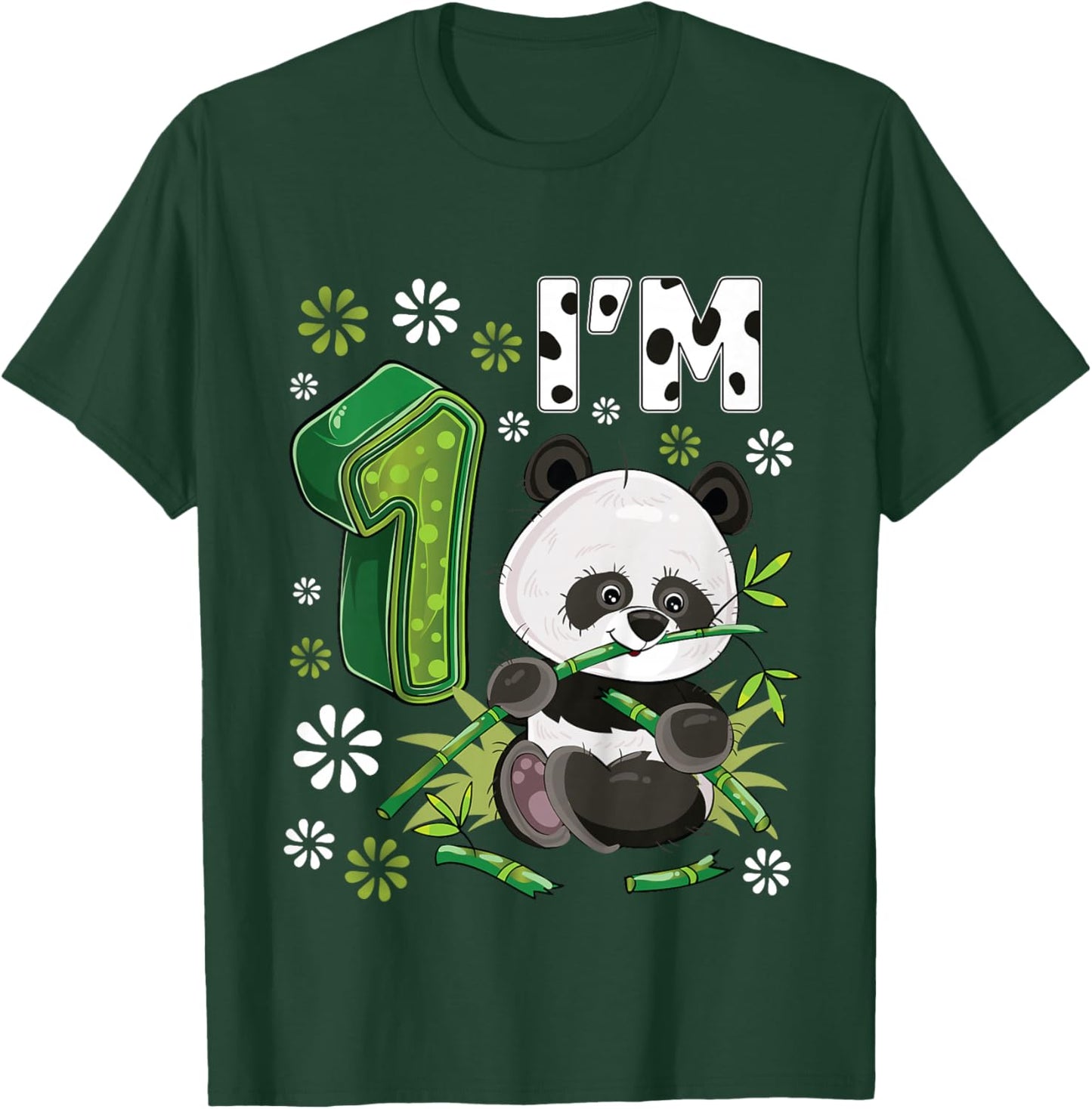 1 Year Old Panda 1st Birthday Party Animal Panda Lover T-Shirt - T-Shirt | Forest