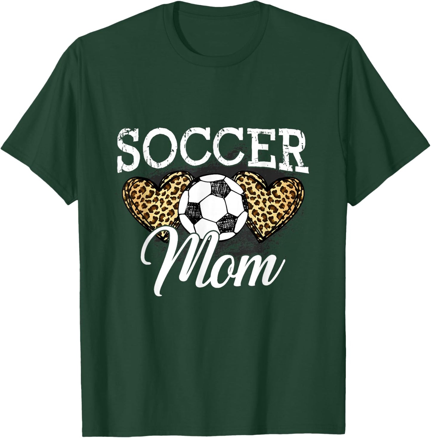 Soccer Shirt Mom Mother Leopard Soccer Mom T-Shirt - T-Shirt | Forest