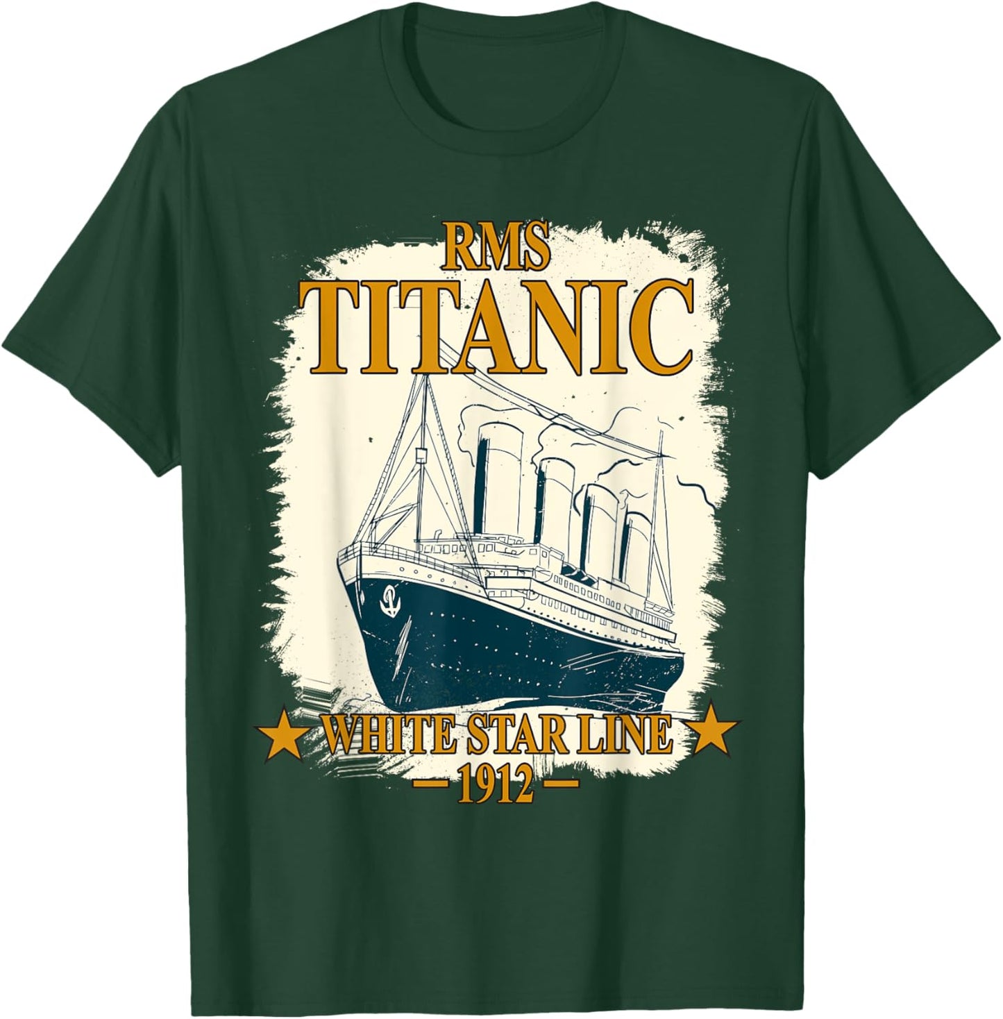 RMS TITANIC White Star Line Cruise Ship Retro Vintage Kids T-Shirt - T-Shirt | Forest