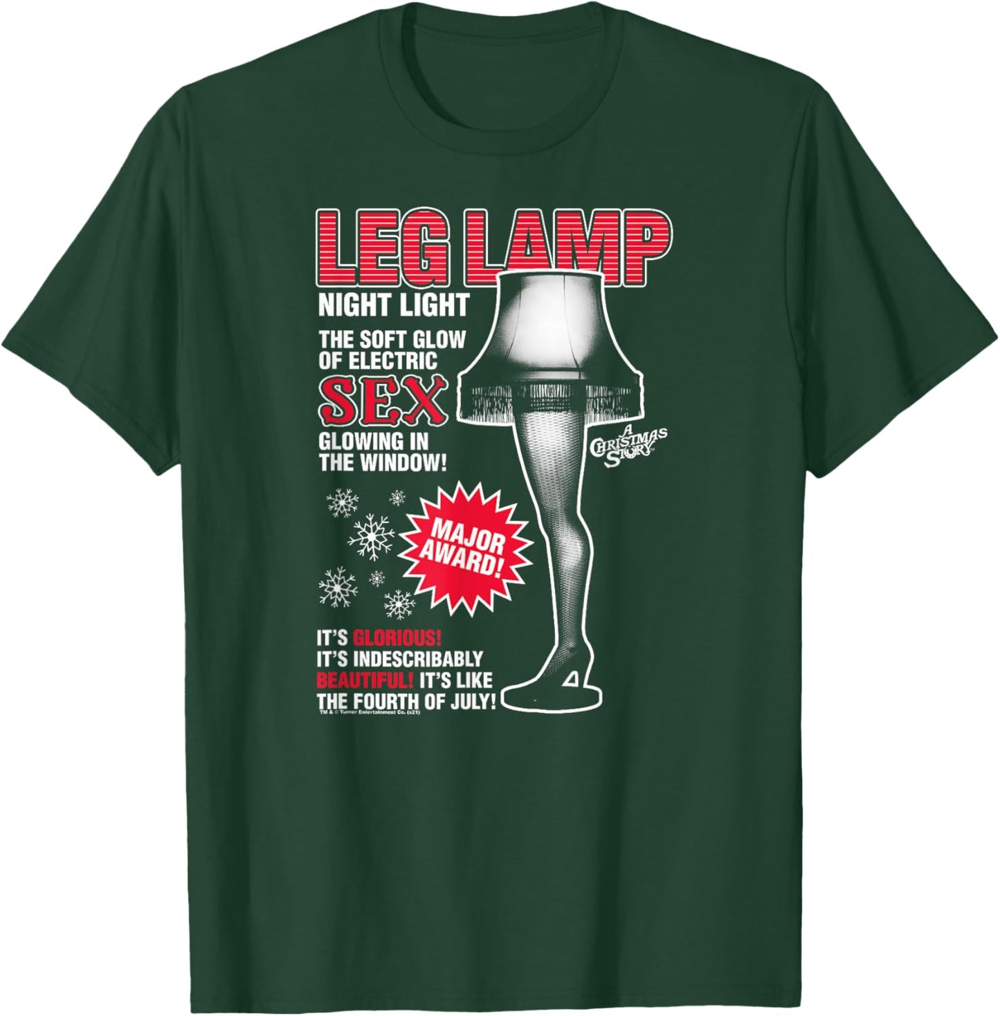 A Christmas Story Leg Lamp Vintage Ad Funny Holiday T-Shirt - T-Shirt | Forest