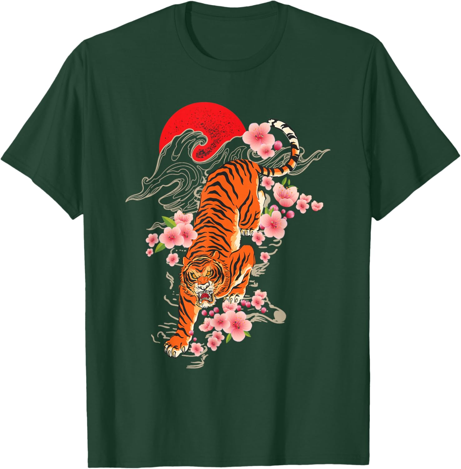 Japanese Tiger - Zoologist Wild Animal Zoo Lover Safari T-Shirt - T-Shirt | Forest