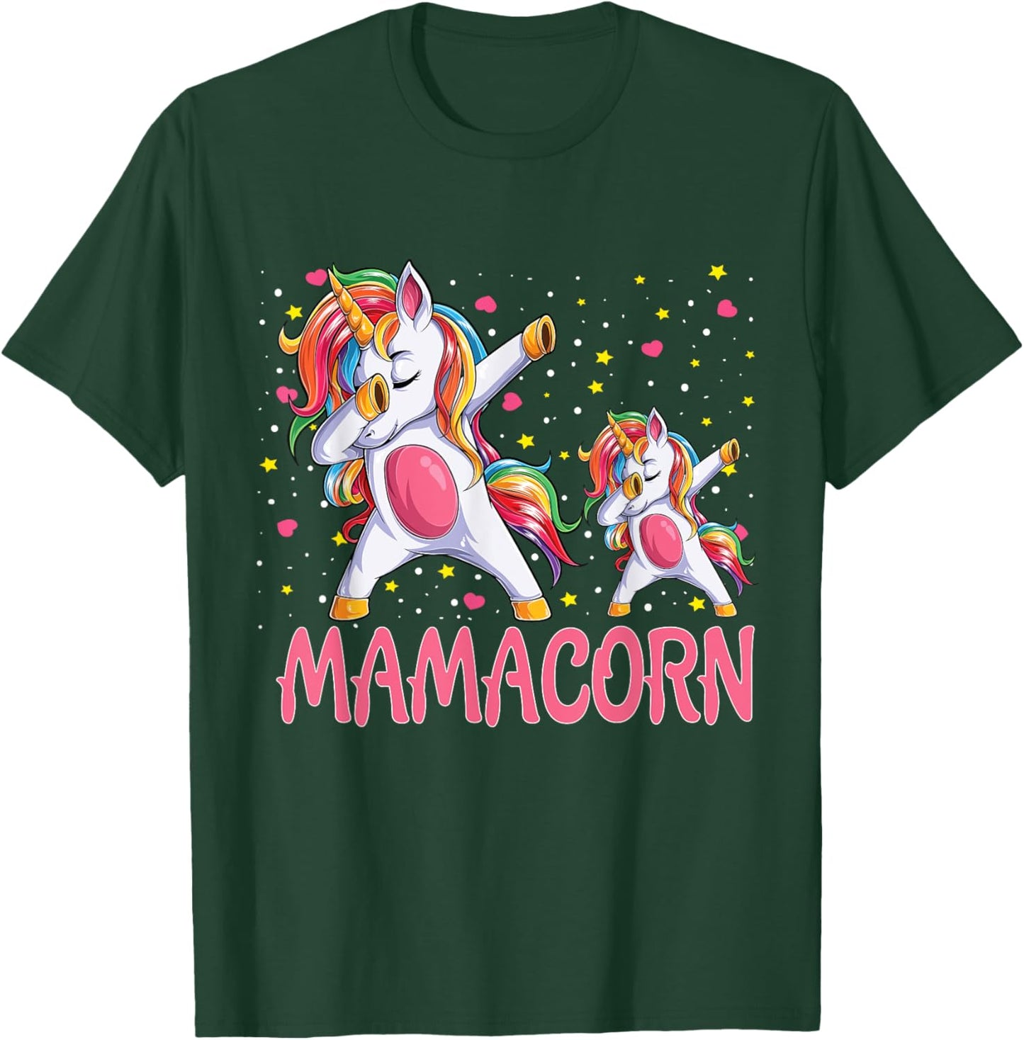 Mamacorn Unicorn Mom Baby Funny Mother's Day T-Shirt - T-Shirt | Forest