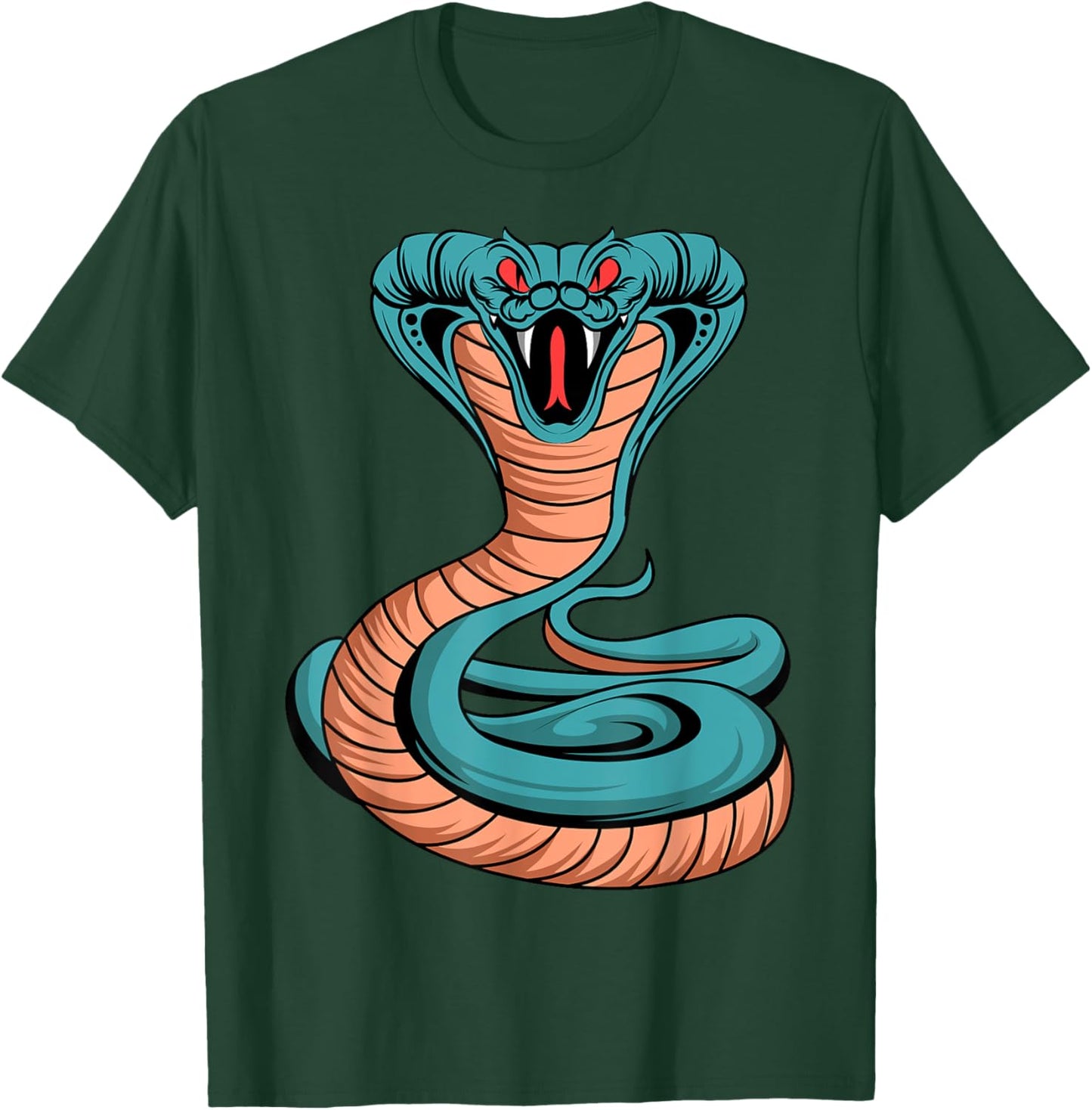 Cobra King Venomous Snake Poisonous Reptile Lover T-Shirt - T-Shirt | Forest
