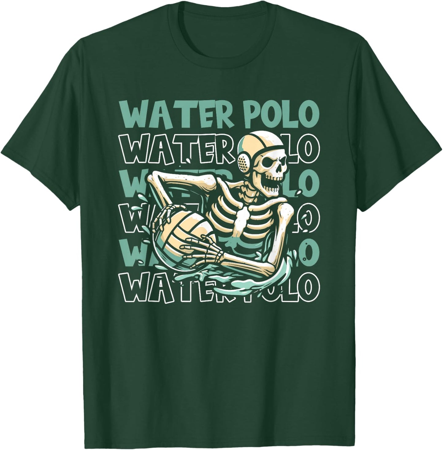 Player Skeleton - Waterpolo Sport Water Polo T-Shirt - T-Shirt | Forest