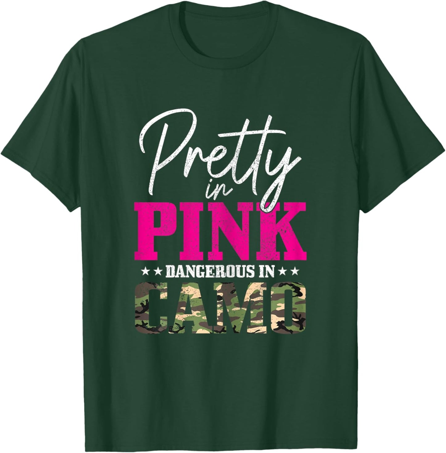 Hunting Camouflage Funny Pig Deer Elk Hunter T-Shirt - T-Shirt | Forest