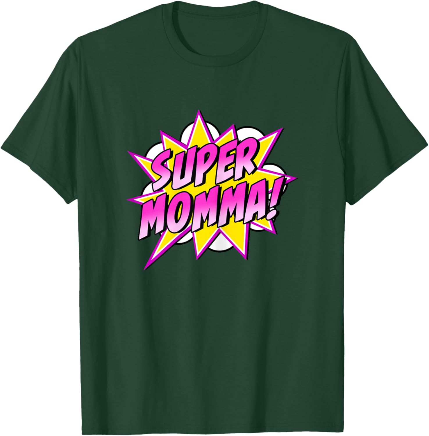 Super Momma Comic Book Superhero Mother's Day T-Shirt - T-Shirt | Forest