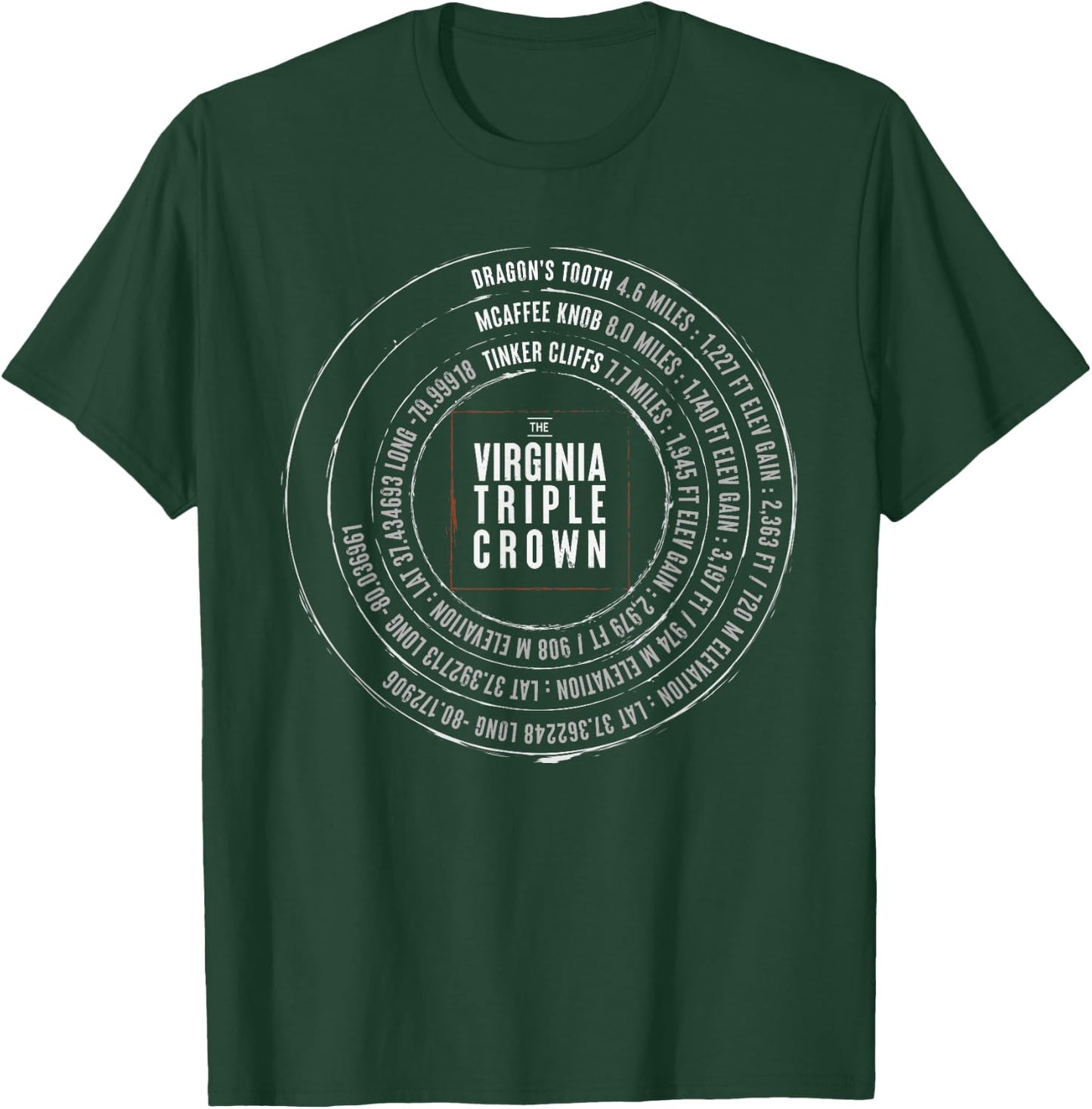 Virginia Triple McAfee Knob Dragons Tooth Tinker Cliffs Hike T-Shirt - T-Shirt | Forest