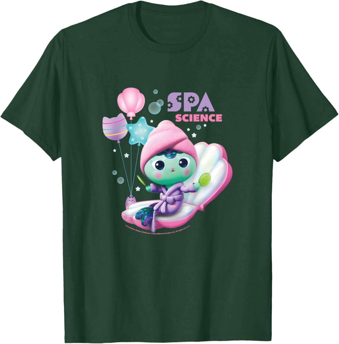 Gabby's Dollhouse MerCat Spa Science Youth T-Shirt - T-Shirt | Forest