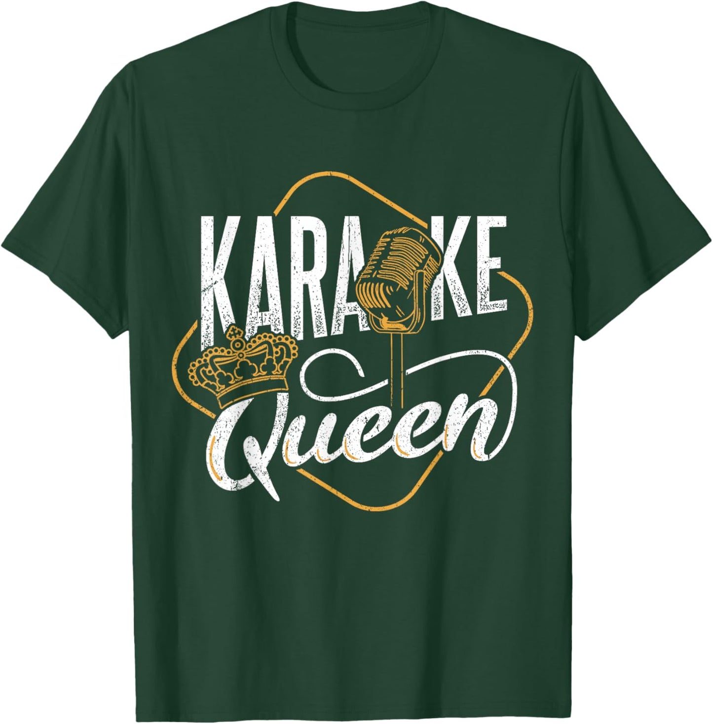 Karaoke queen - rapper singing microphone sounds singsong T-Shirt - T-Shirt | Forest