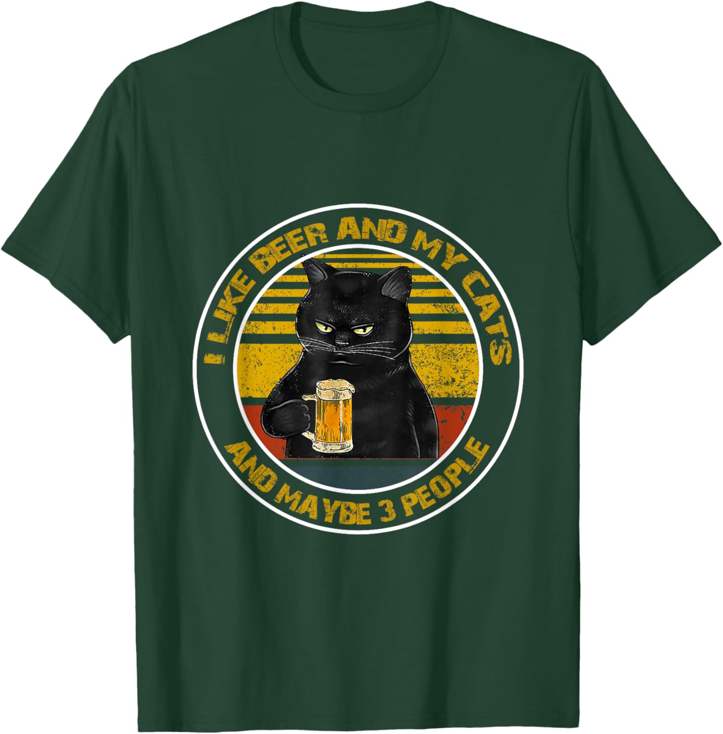 I Like Beer My Cat and Maybe 3 People - Day cats Women T-Shirt - T-Shirt | Forest