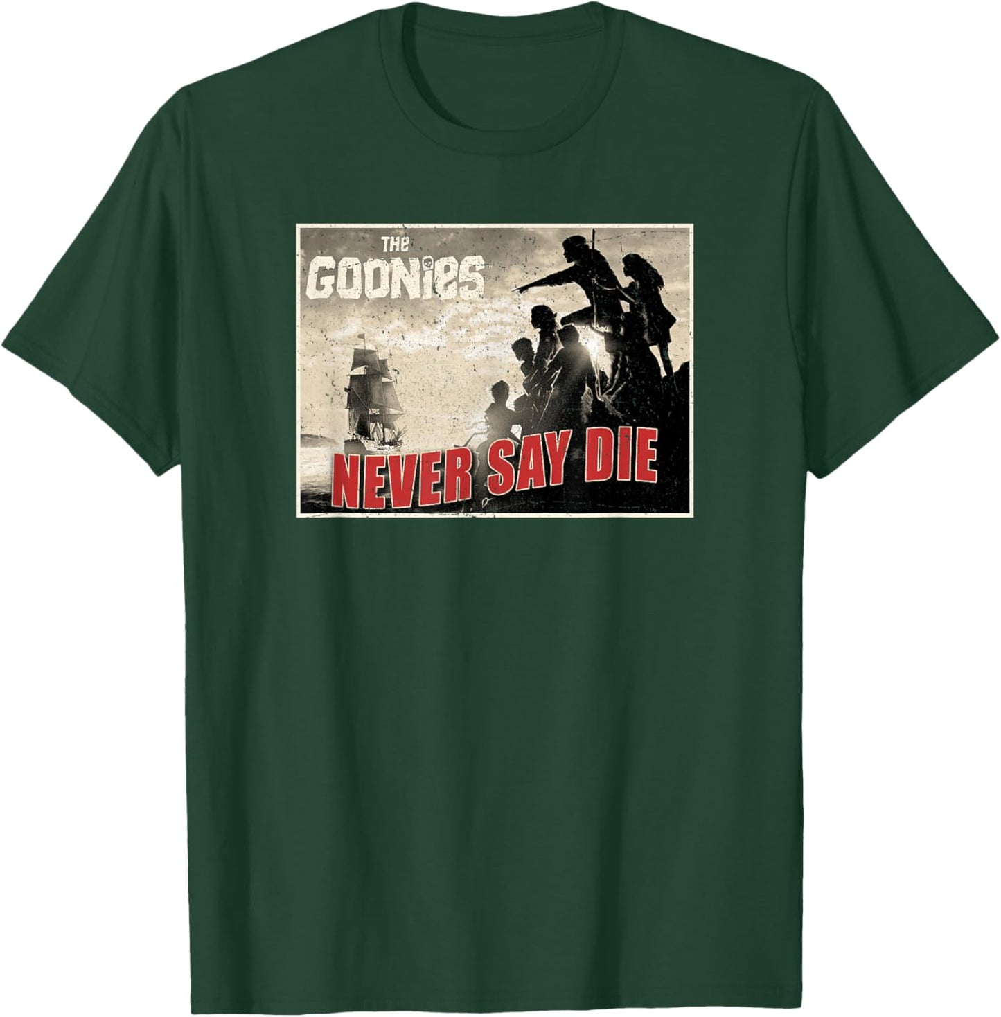 The Goonies Never Say Die Vintage Poster T-Shirt - T-Shirt | Forest