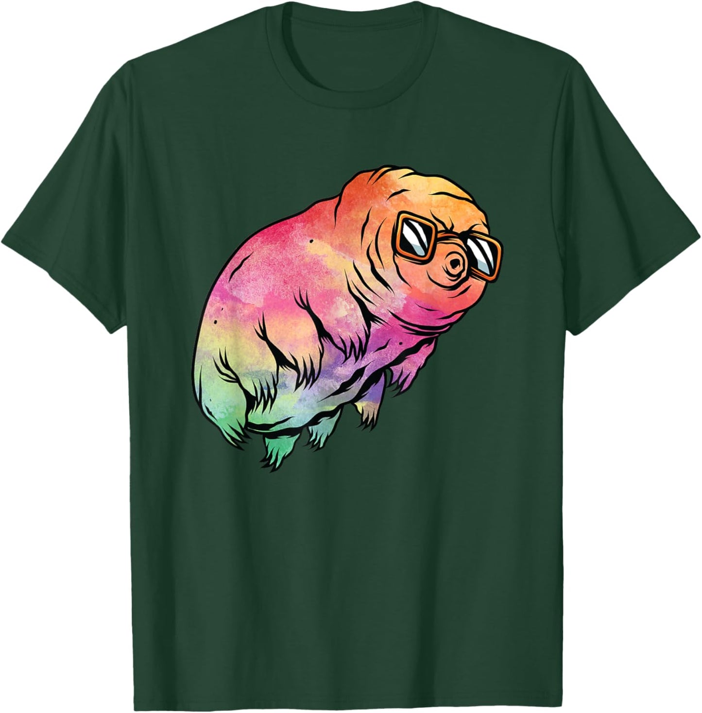 Big Rainbow Water Bear Microbiology Funny Tardigrade T-Shirt - T-Shirt | Forest