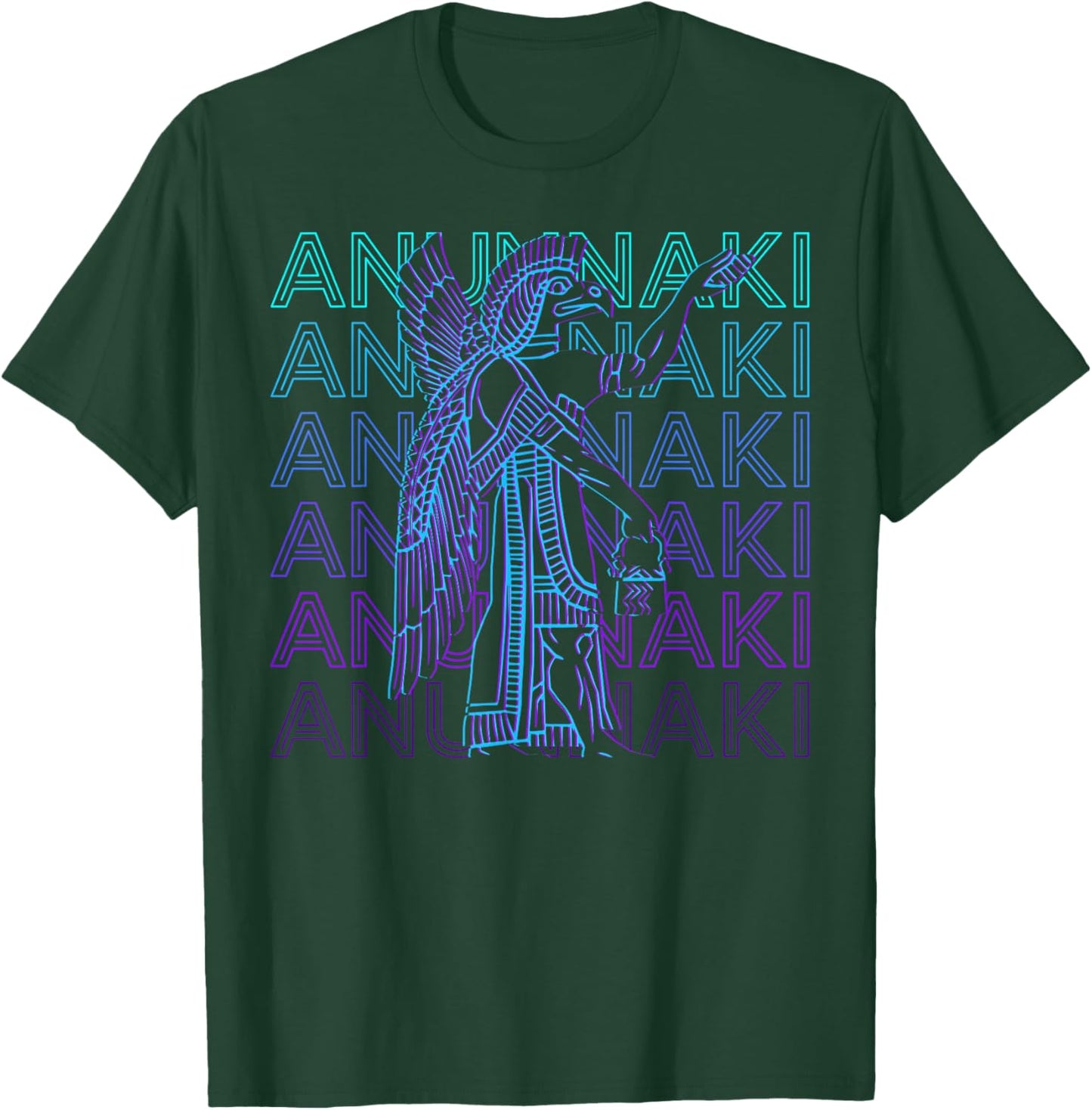 Anunnaki Sumerian God Ancient Deity Retro Anunnaki T-Shirt - T-Shirt | Forest