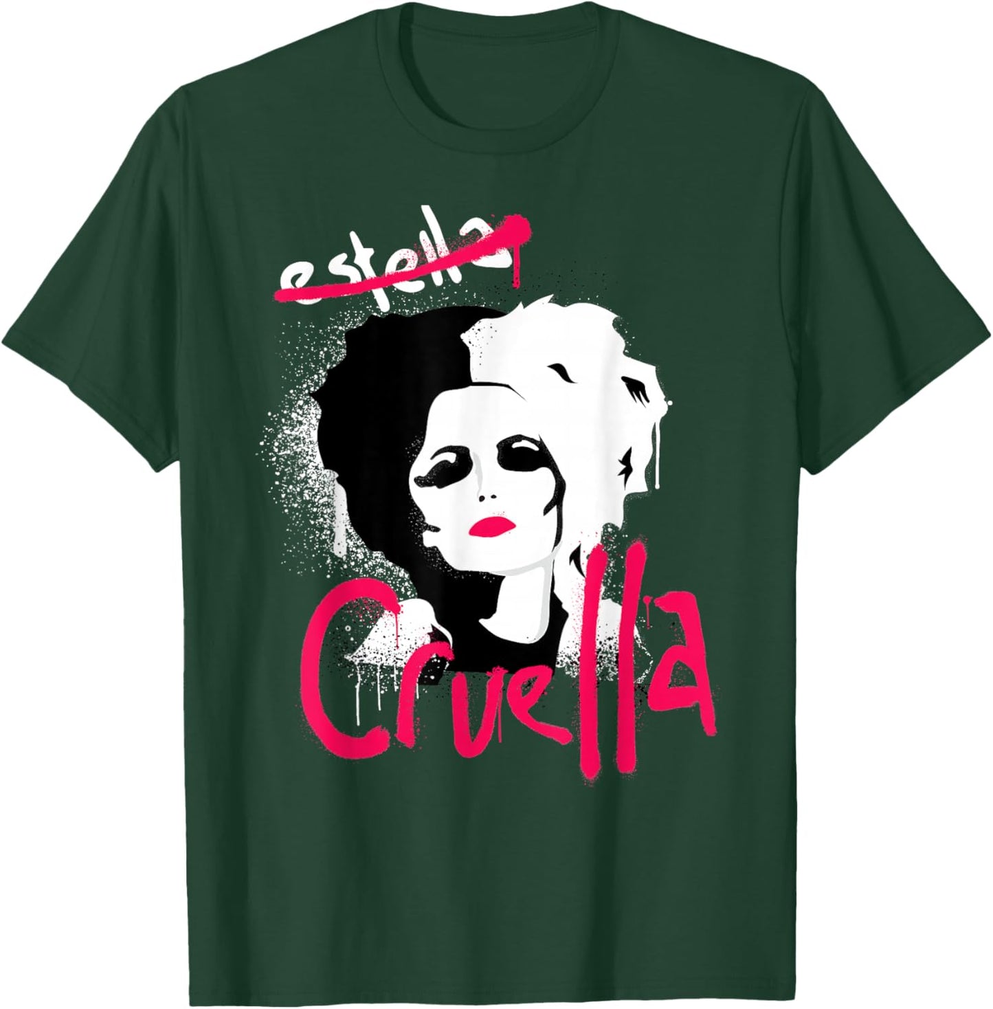 Disney Cruella Estella Punk Rock Spray Paint T-Shirt - T-Shirt | Forest