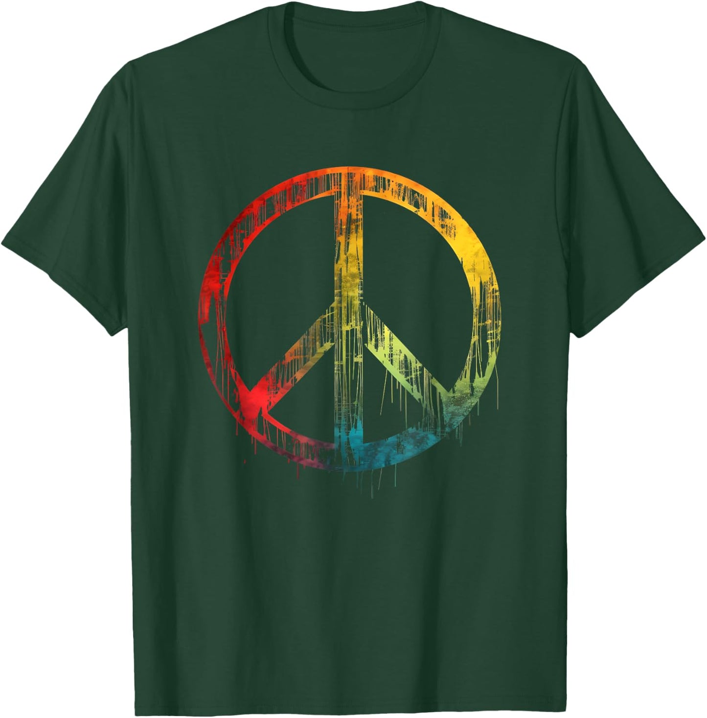 Peace Symbol Retro Design Peace Sign T-Shirt - T-Shirt | Forest