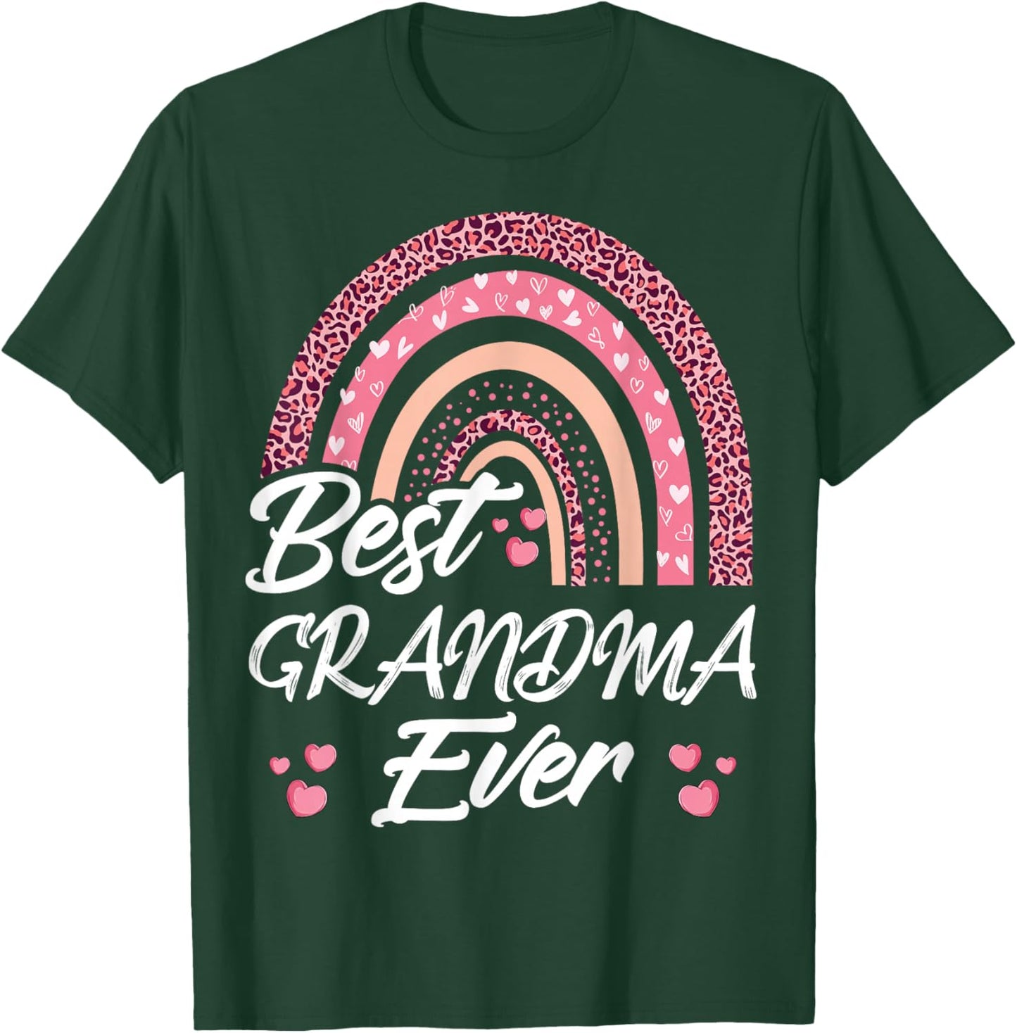Funny Best Grandma Ever Rainbow Cute Mothers Day T-Shirt - T-Shirt | Forest