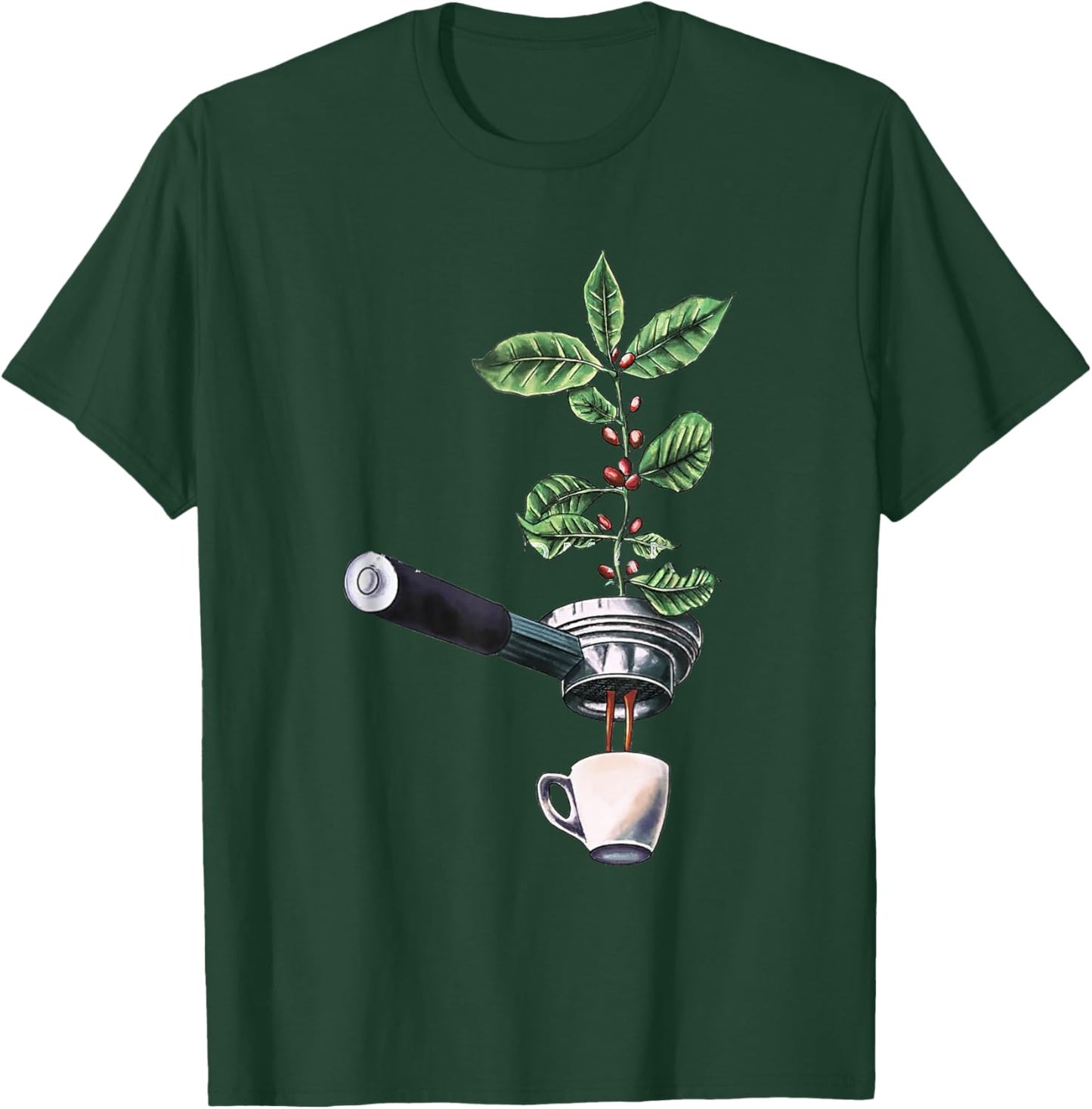 Coffee Plant Espresso Barista T-Shirt - T-Shirt | Forest