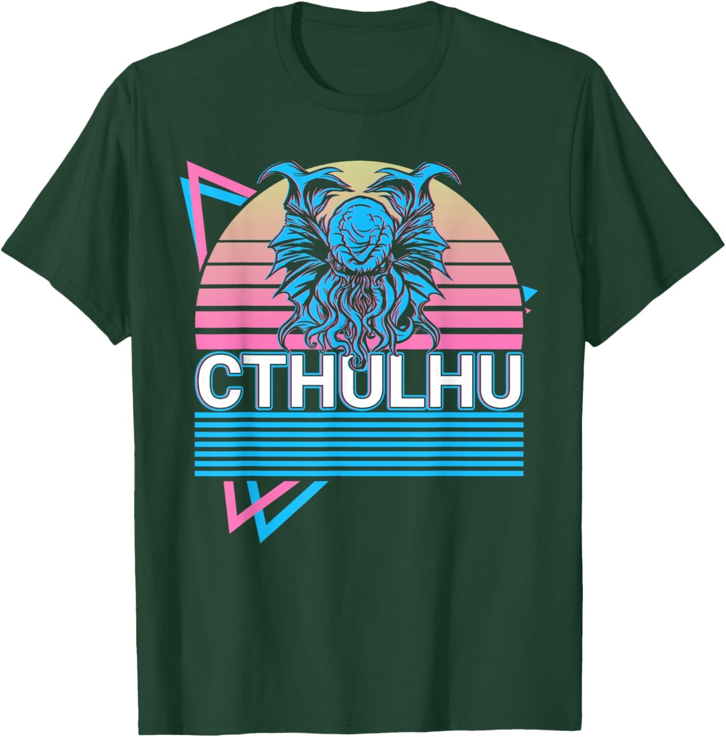 Cthulhu Horror Necronomicon Monster Lovecraftian Retro T-Shirt - T-Shirt | Forest