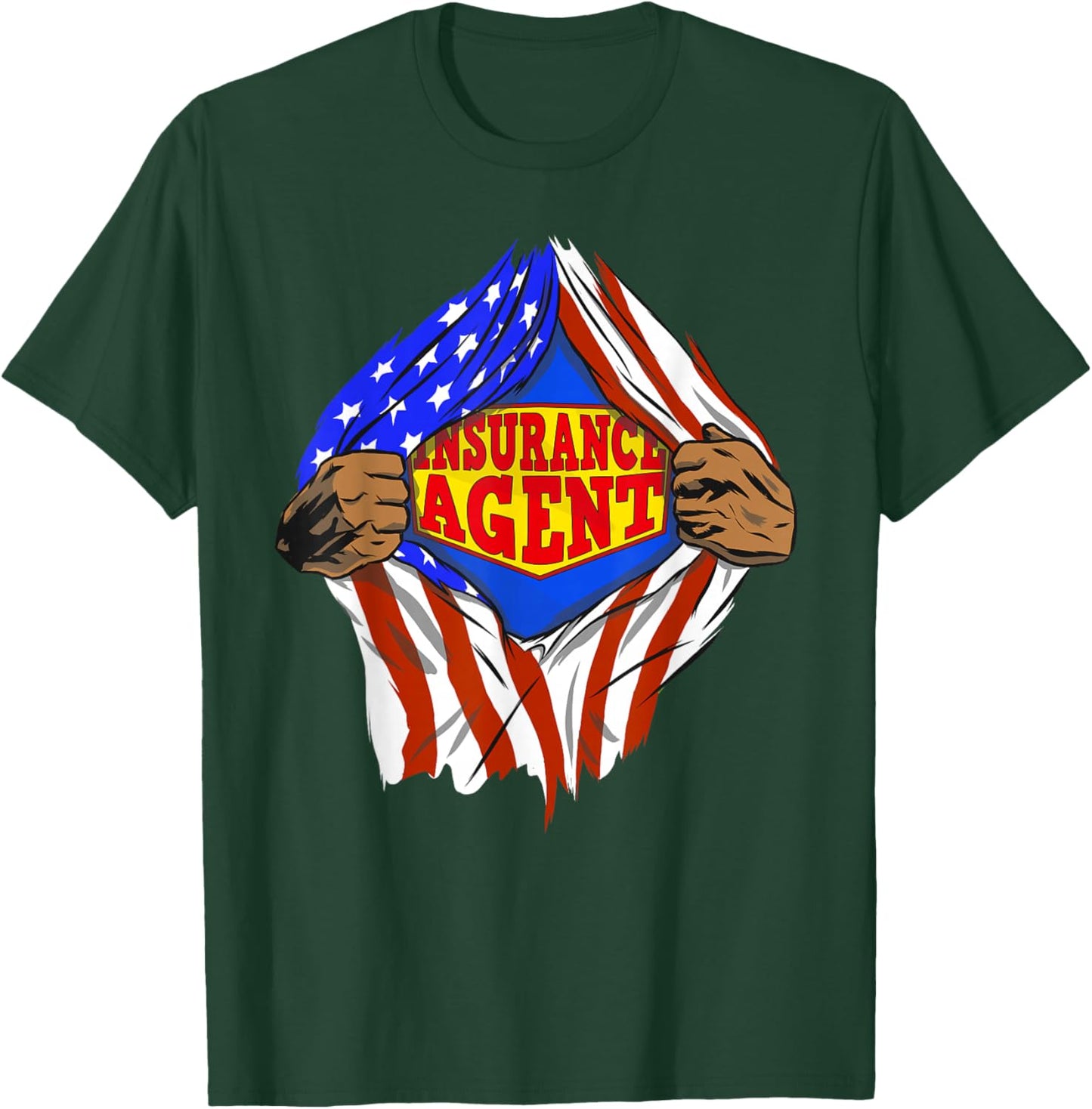 Funny Super Insurance Agent Hero Job T-Shirt - T-Shirt | Forest